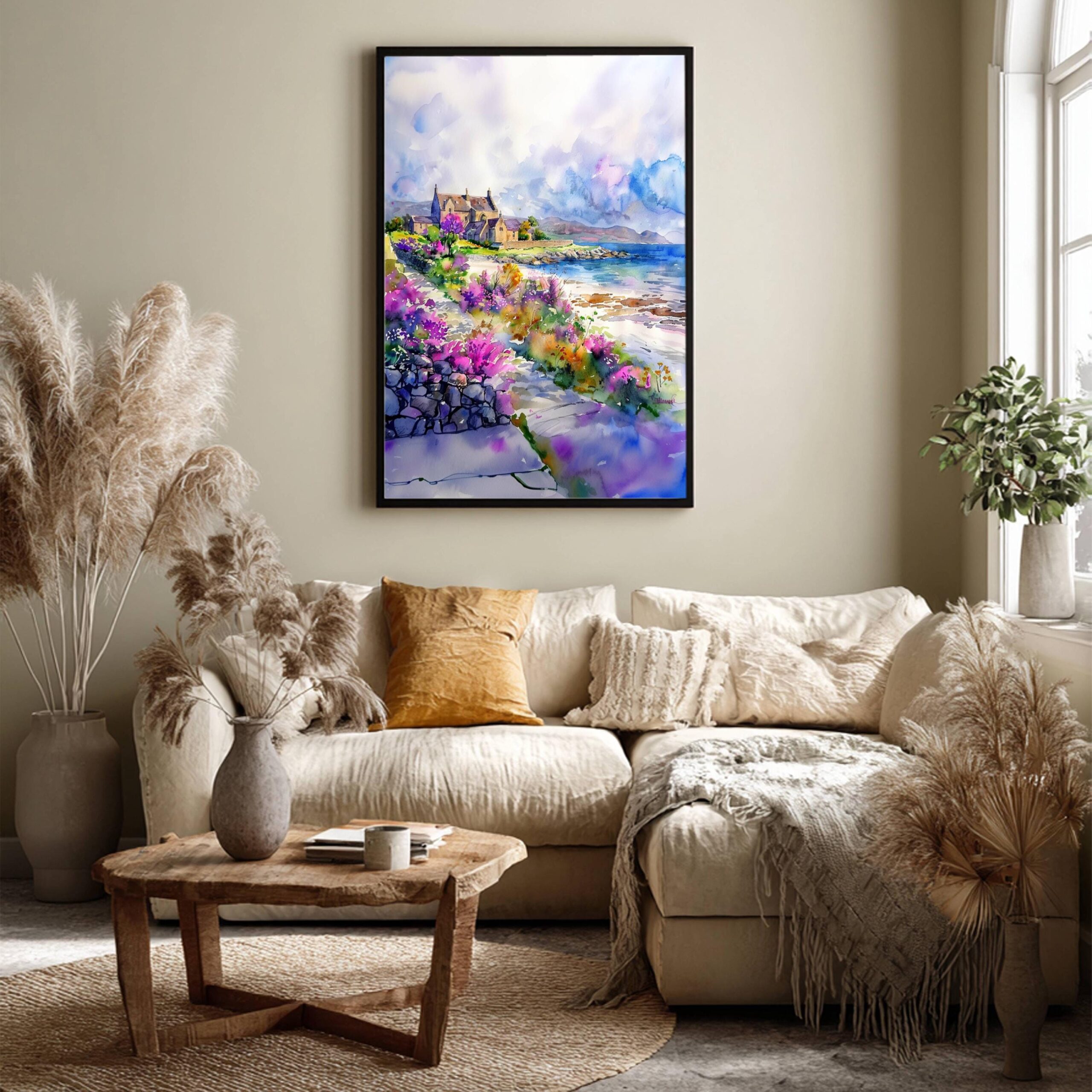 Isle of Iona Scotland UK Watercolor Print: Europe Travel Art Poster - Image 3