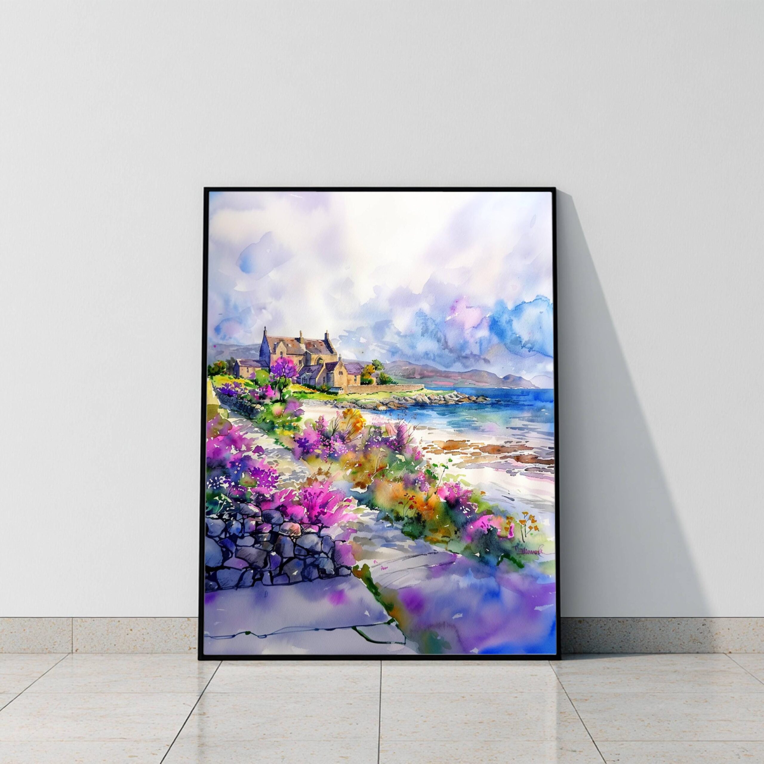 Isle of Iona Scotland UK Watercolor Print: Europe Travel Art Poster - Image 10