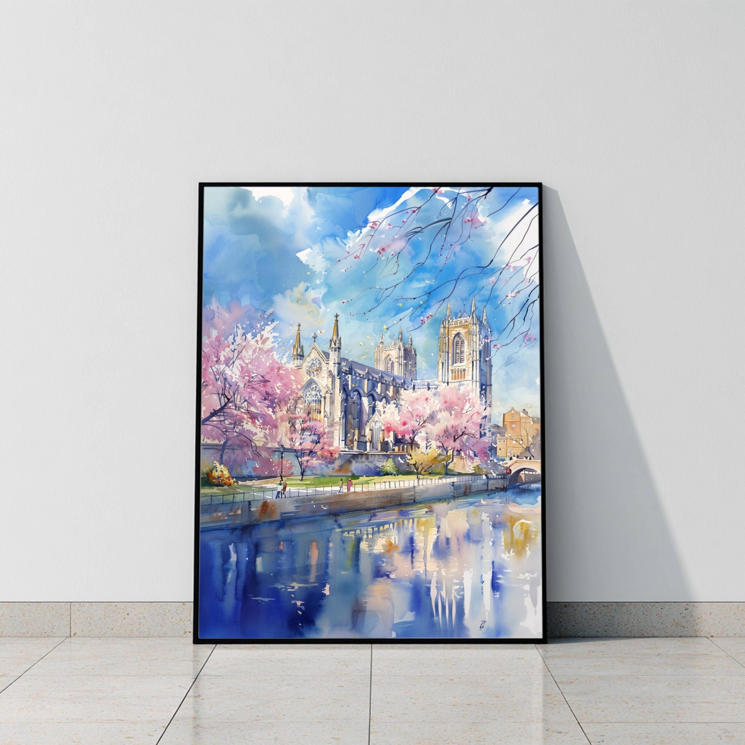 York Minster York England Watercolor: United Kingdom Travel Art Poster - Image 10
