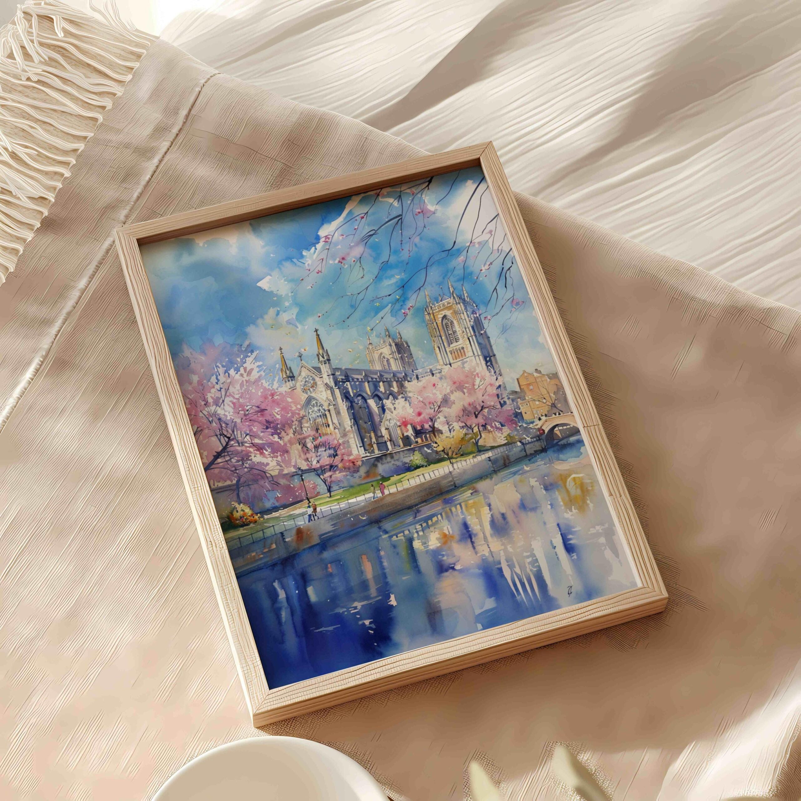 York Minster York England Watercolor: United Kingdom Travel Art Poster - Image 6