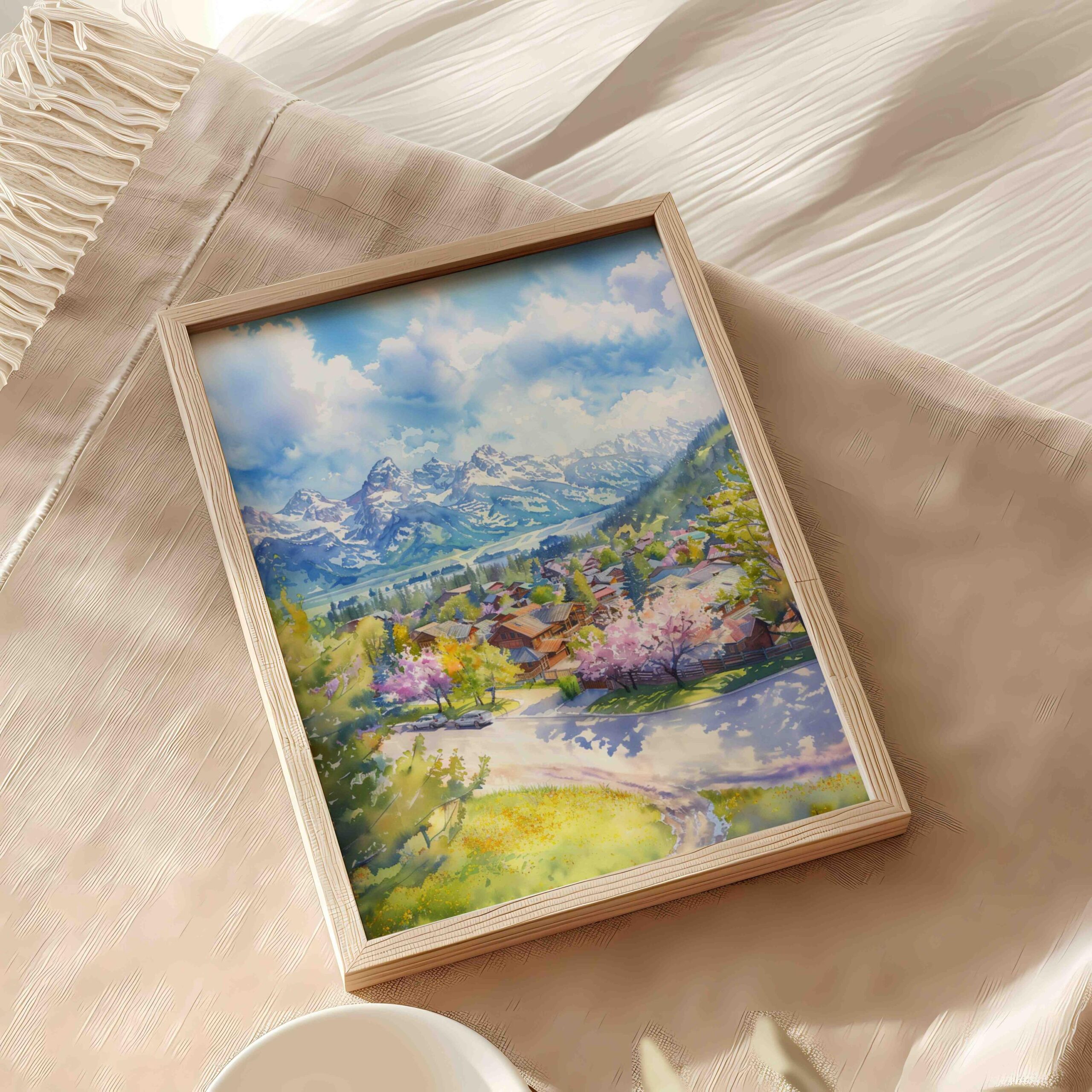 Jackson Hole Wyoming USA Watercolor Print: American Travel Art Poster - Image 6