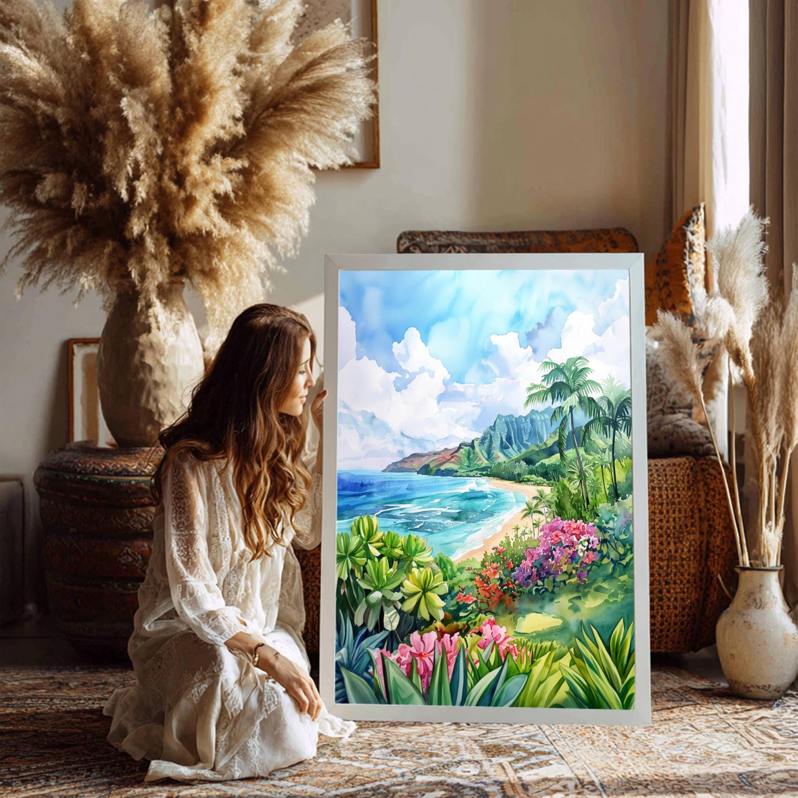Kauai Island Hawaii United States of America Watercolor Print: Travel Art Poster - Image 7