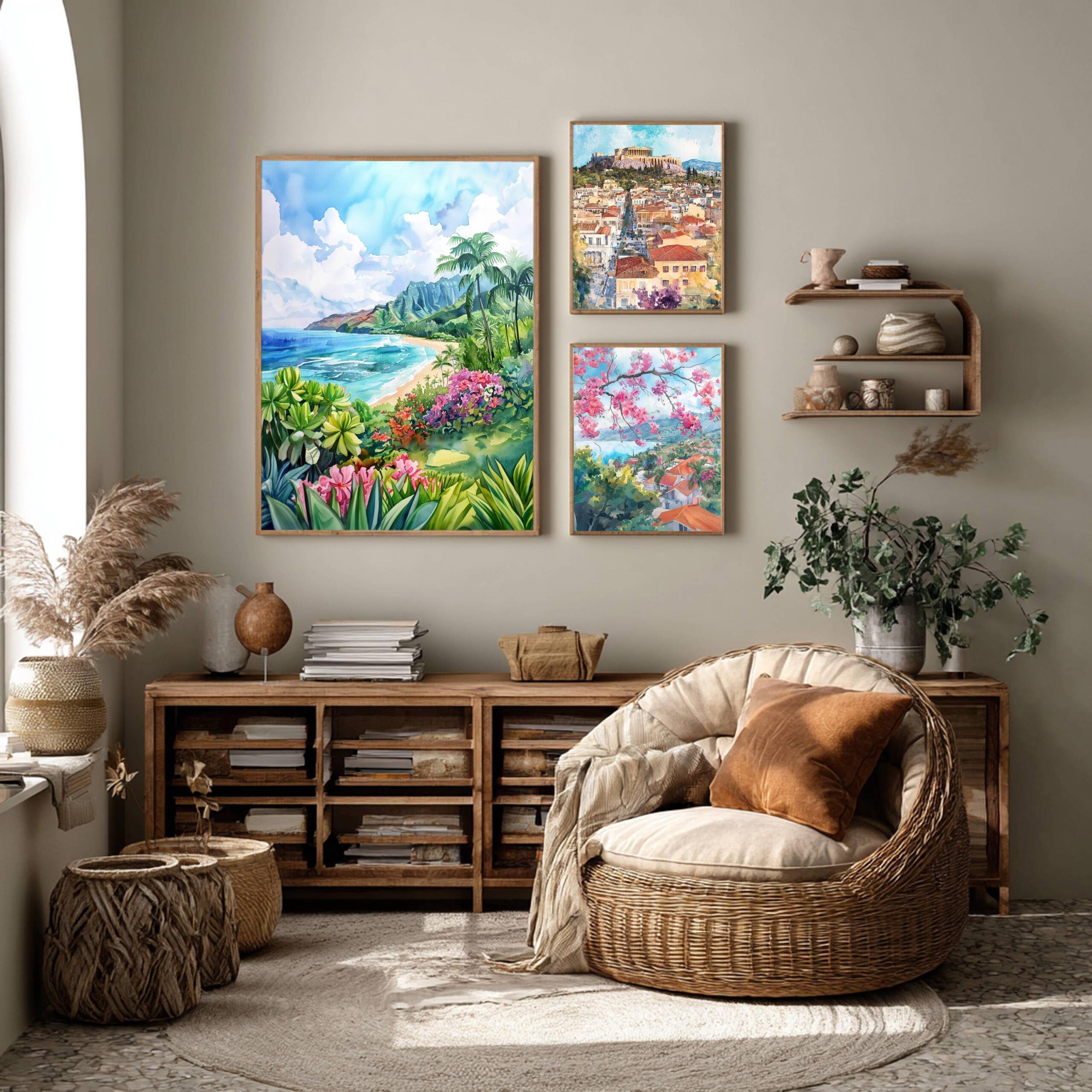 Kauai Island Hawaii United States of America Watercolor Print: Travel Art Poster - Image 2