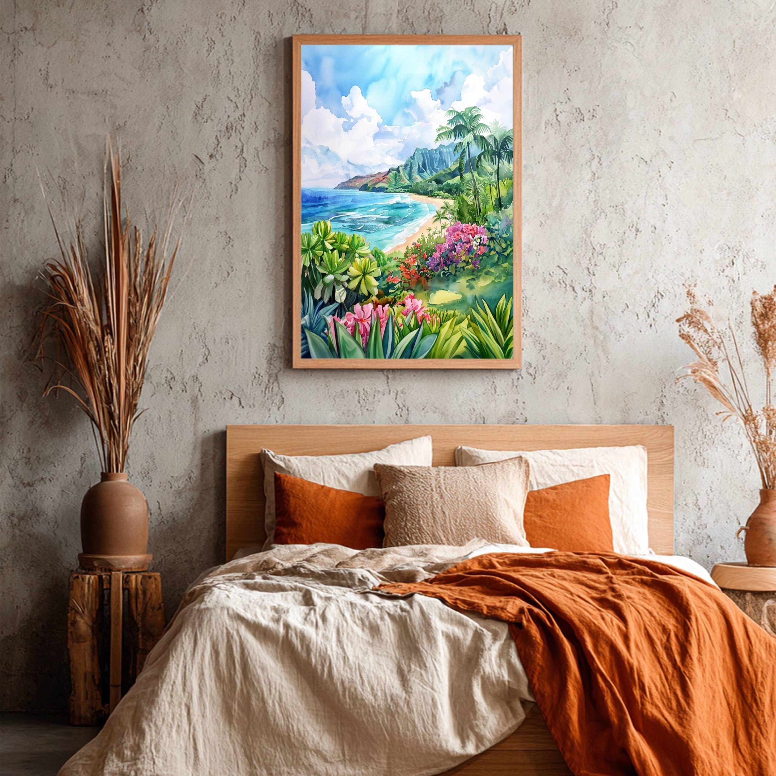 Kauai Island Hawaii United States of America Watercolor Print: Travel Art Poster - Image 4