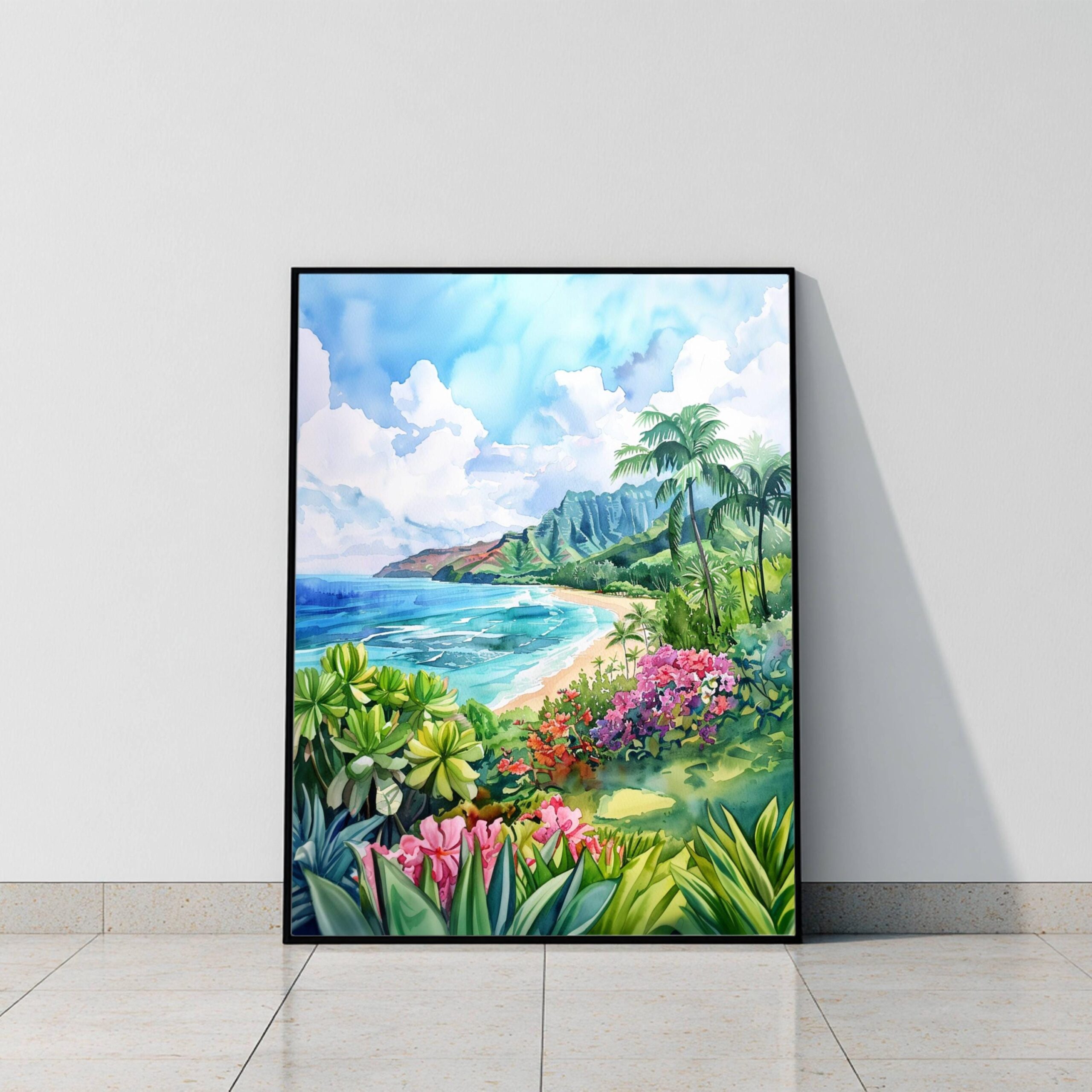 Kauai Island Hawaii United States of America Watercolor Print: Travel Art Poster - Image 10