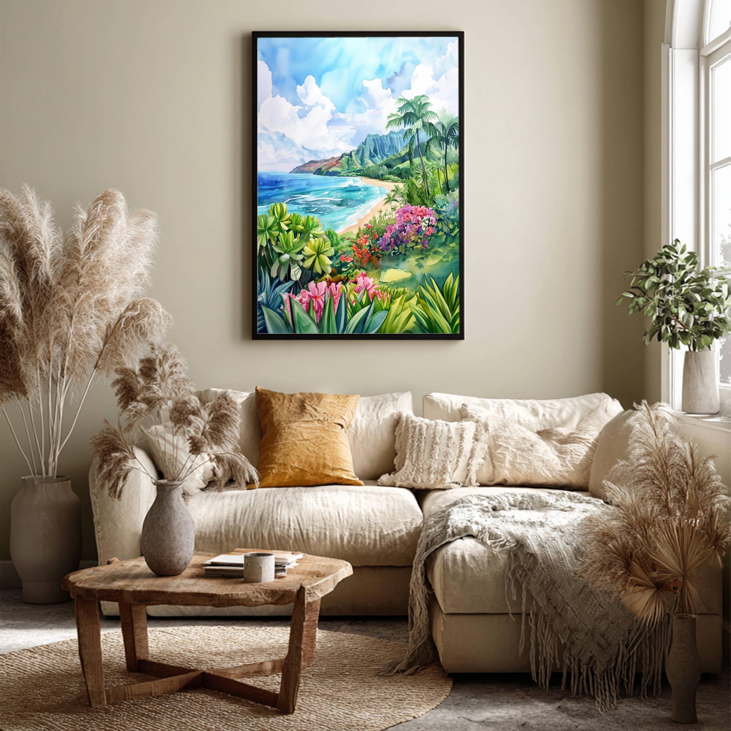 Kauai Island Hawaii United States of America Watercolor Print: Travel Art Poster - Image 3