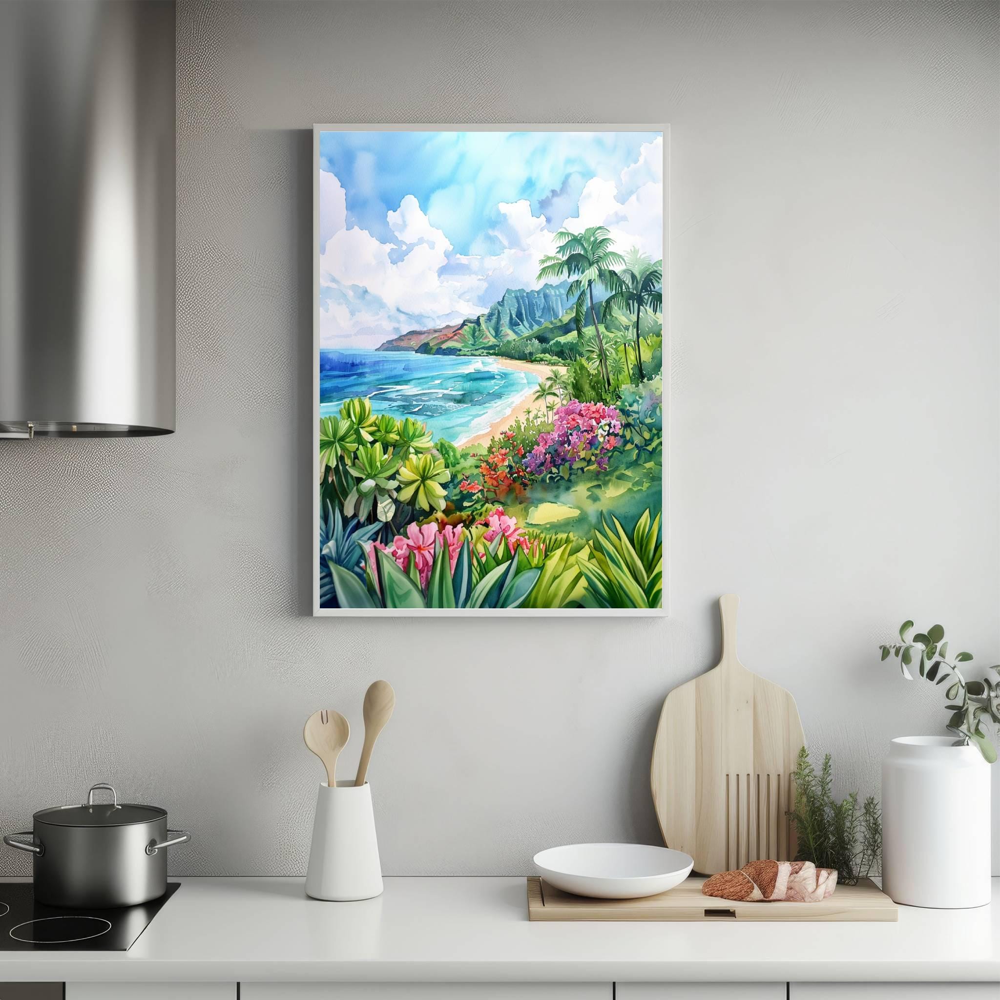 Kauai Island Hawaii United States of America Watercolor Print: Travel Art Poster - Image 5