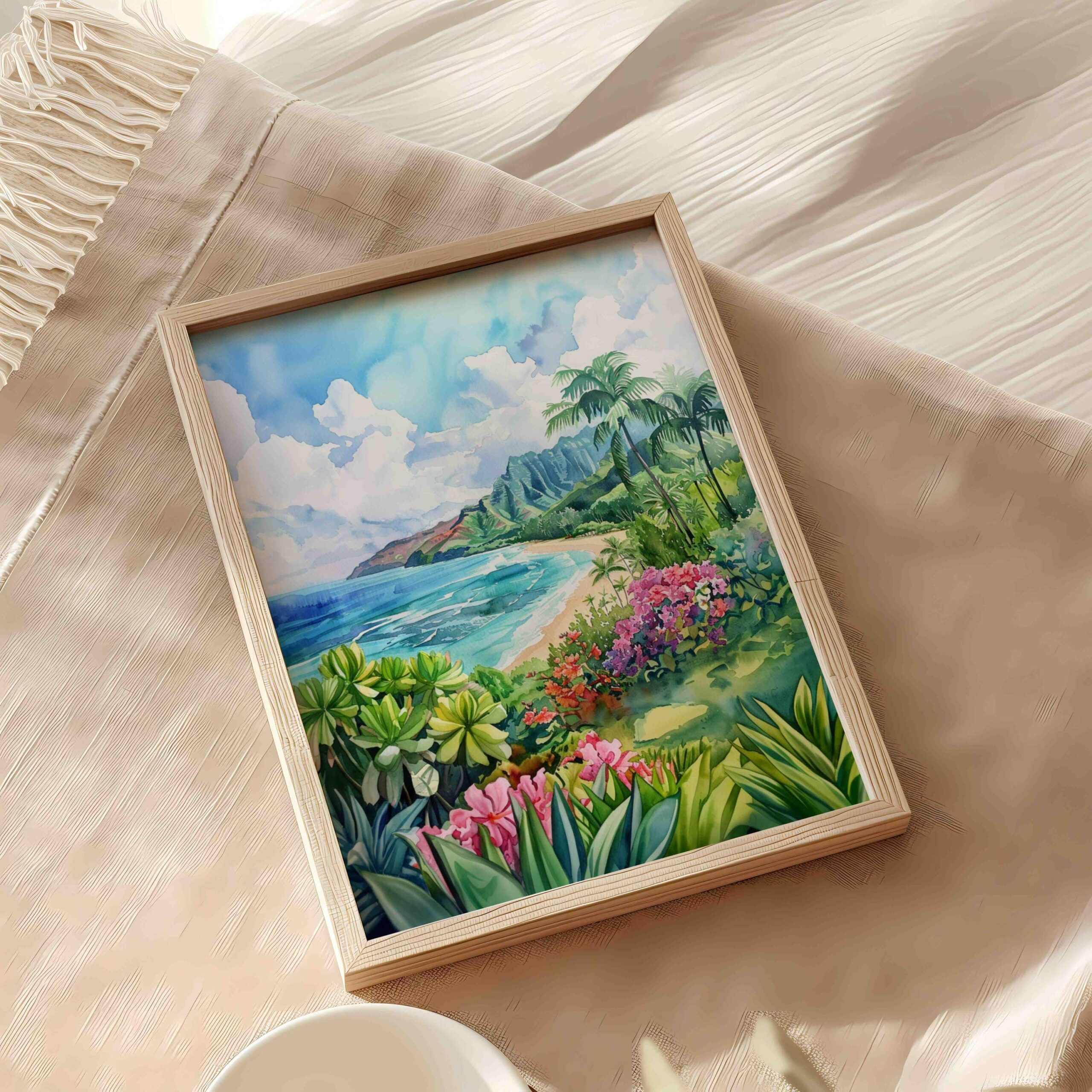 Kauai Island Hawaii United States of America Watercolor Print: Travel Art Poster - Image 6