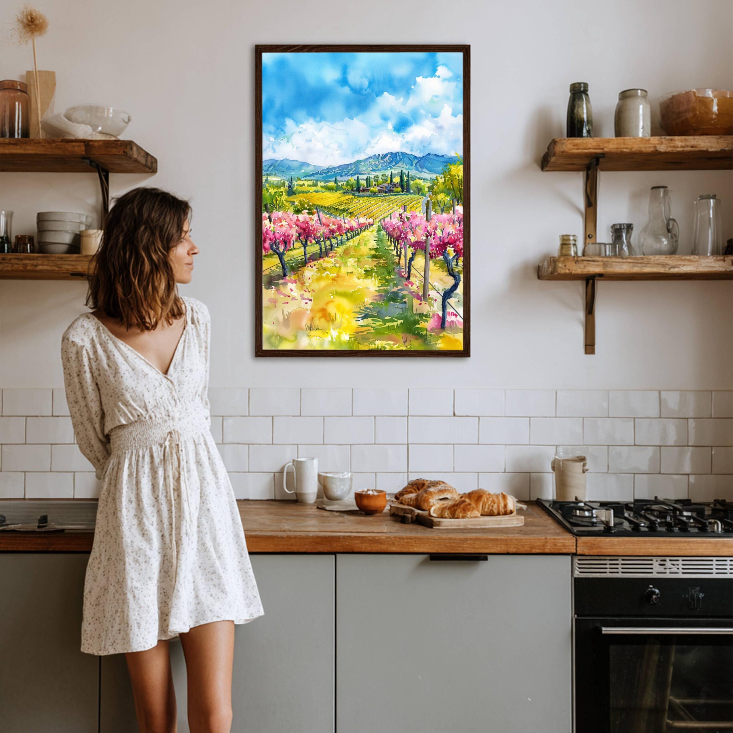 Napa Valley California USA Watercolor Print: American Travel Art Poster - Image 8