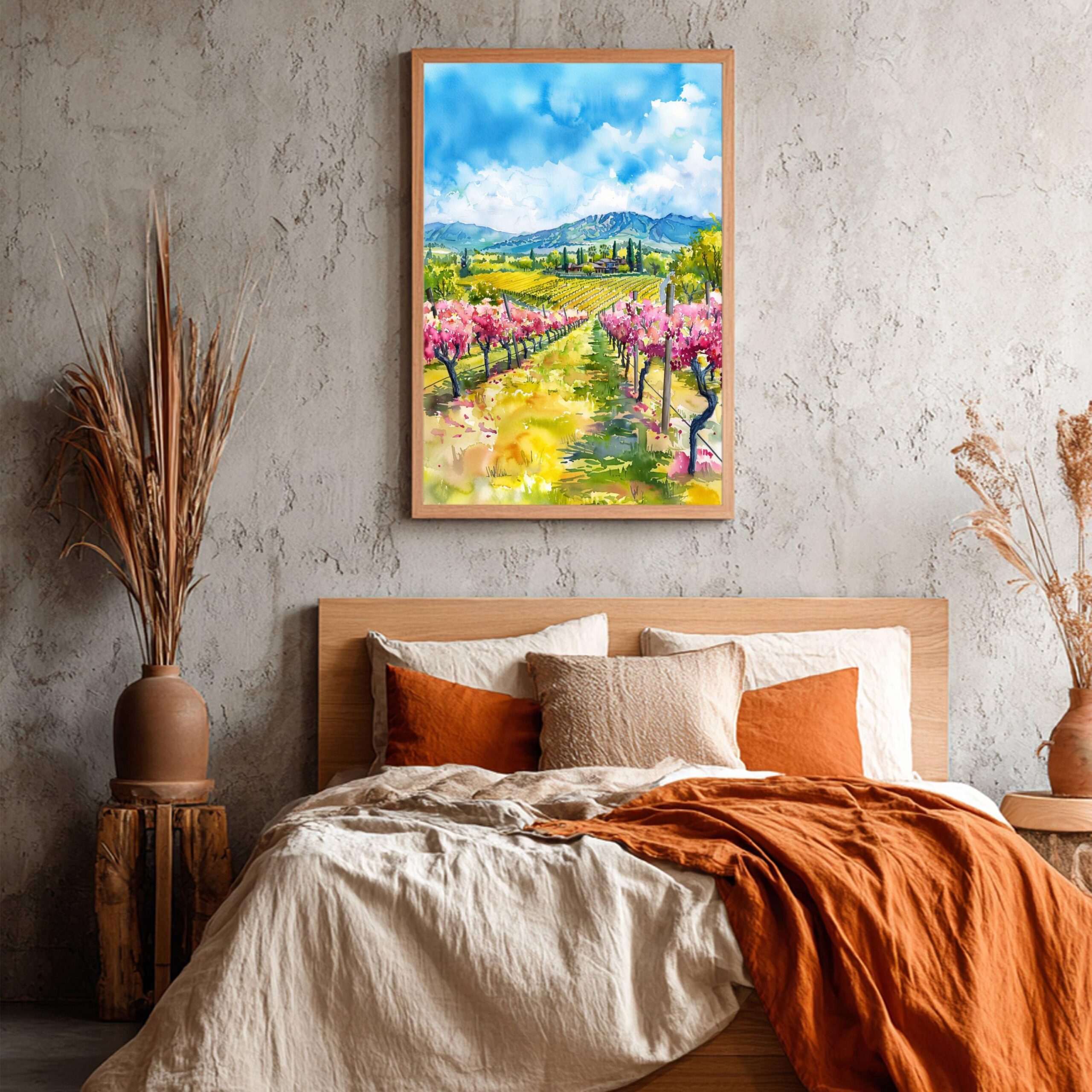 Napa Valley California USA Watercolor Print: American Travel Art Poster - Image 4