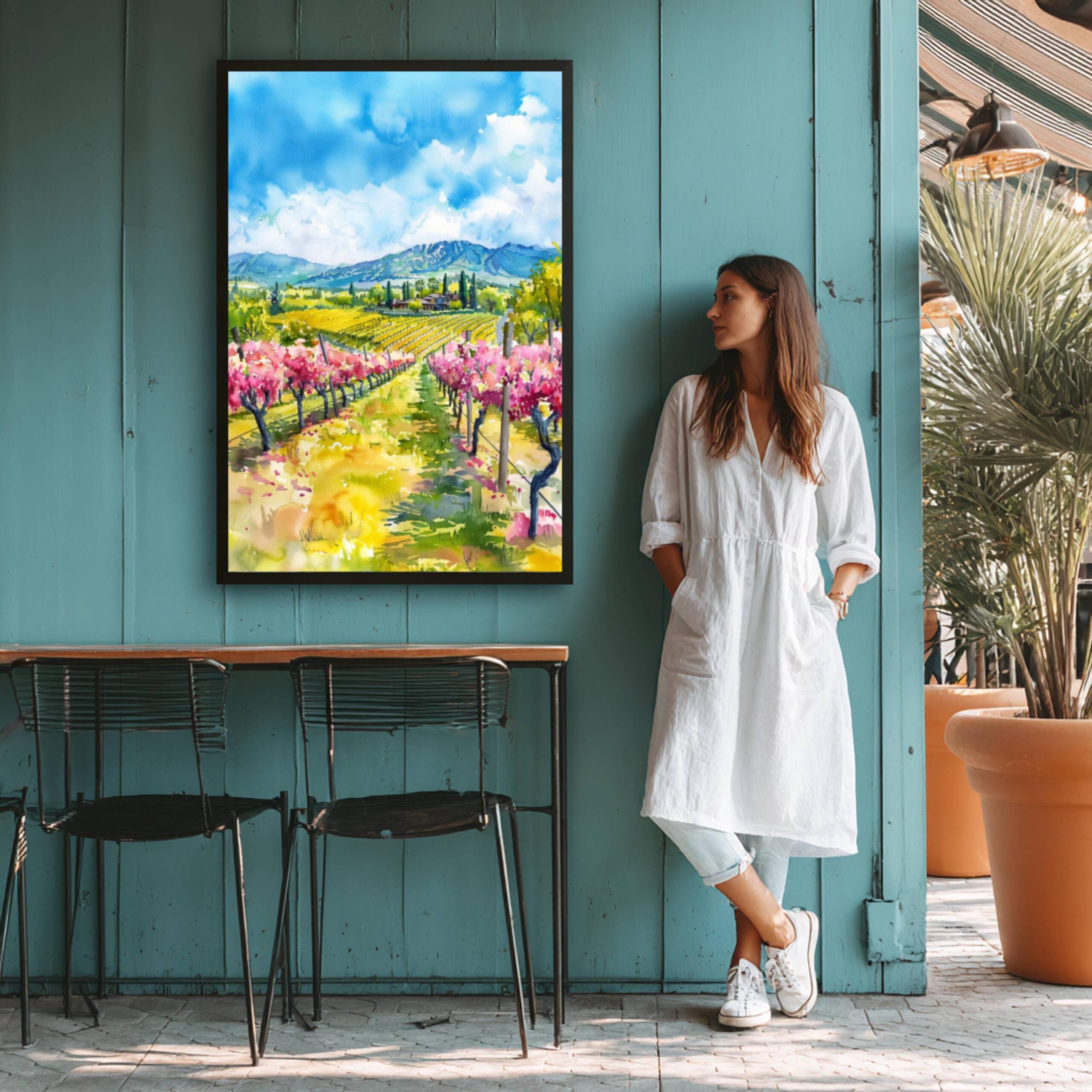 Napa Valley California USA Watercolor Print: American Travel Art Poster - Image 9
