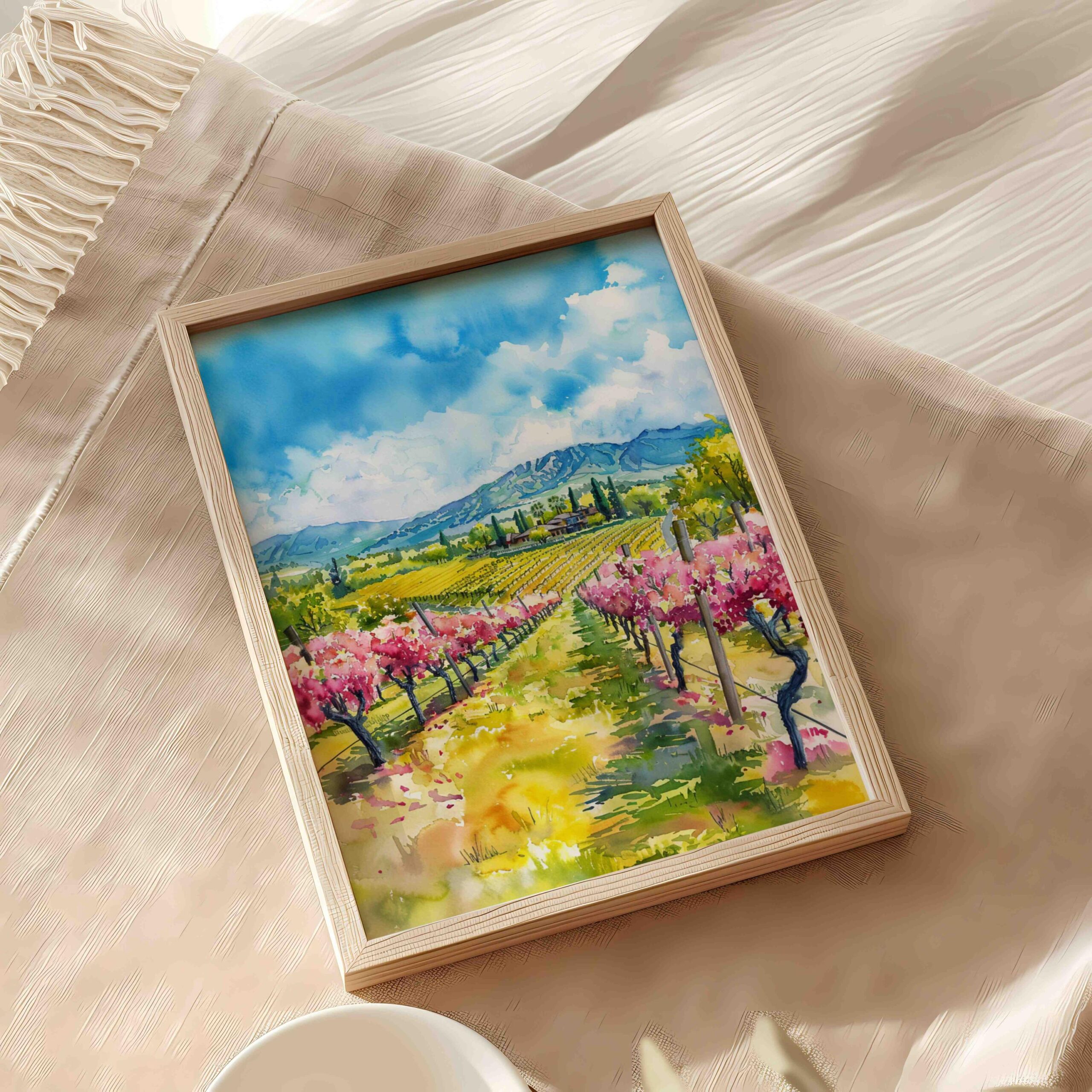 Napa Valley California USA Watercolor Print: American Travel Art Poster - Image 6