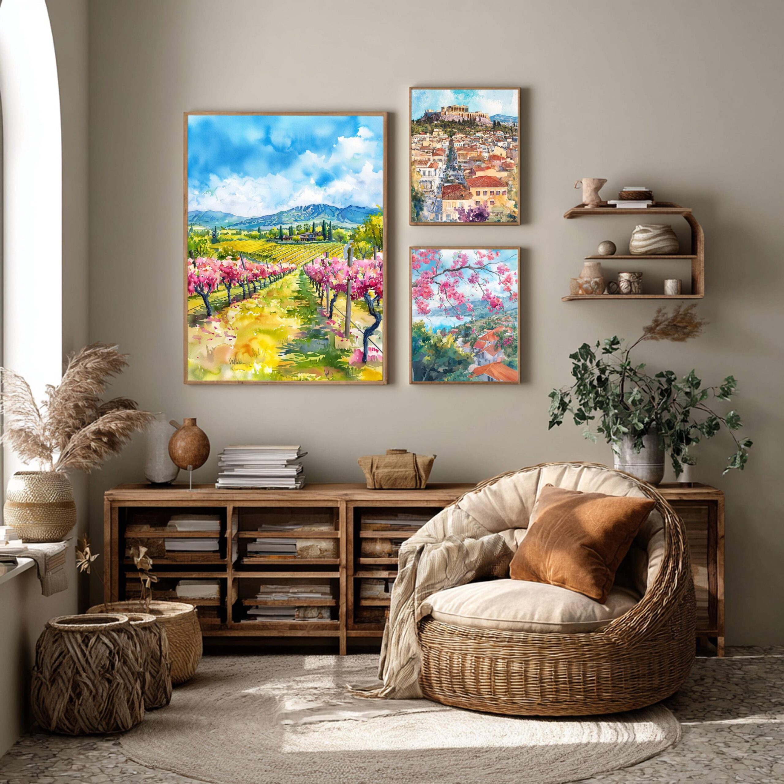 Napa Valley California USA Watercolor Print: American Travel Art Poster - Image 2