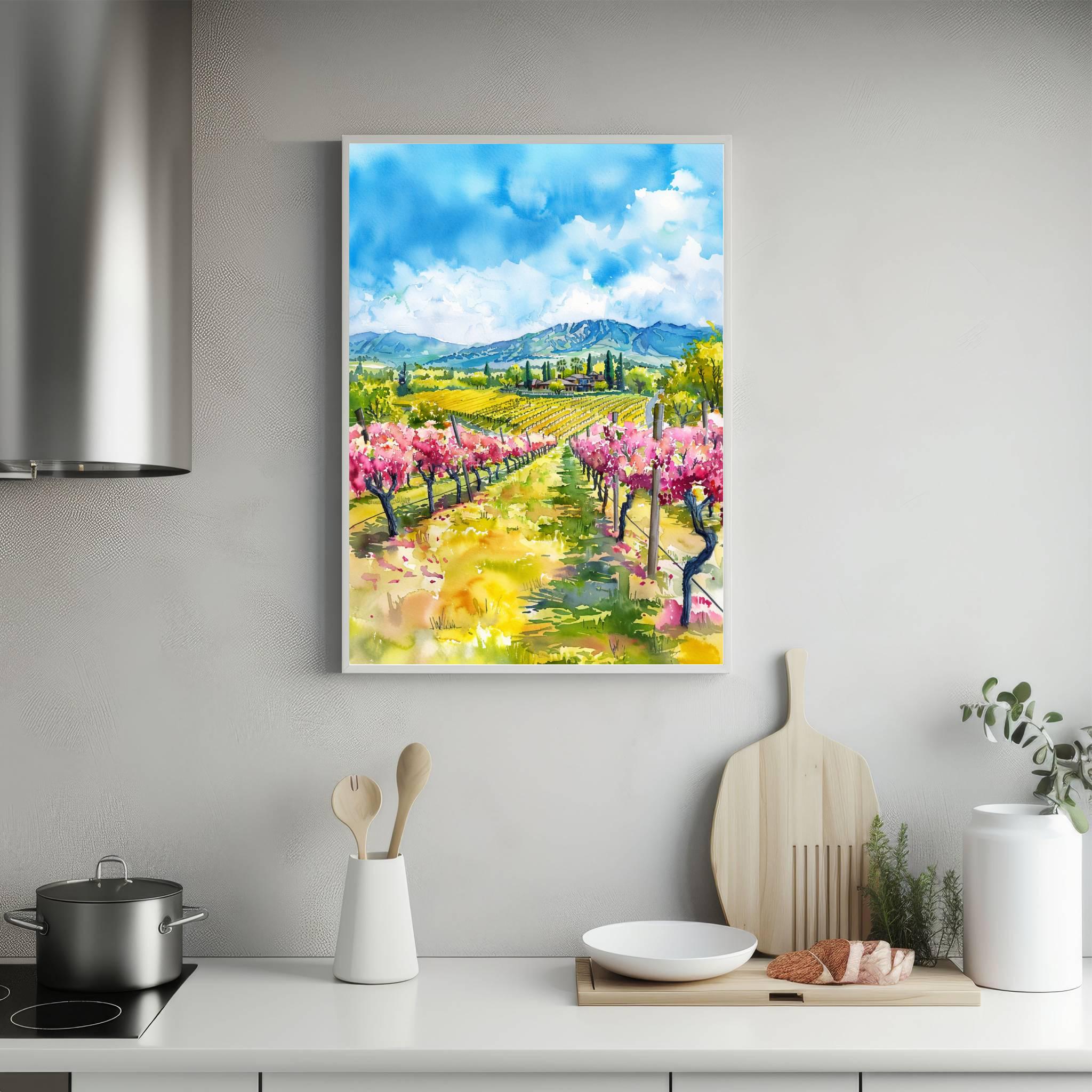 Napa Valley California USA Watercolor Print: American Travel Art Poster - Image 5