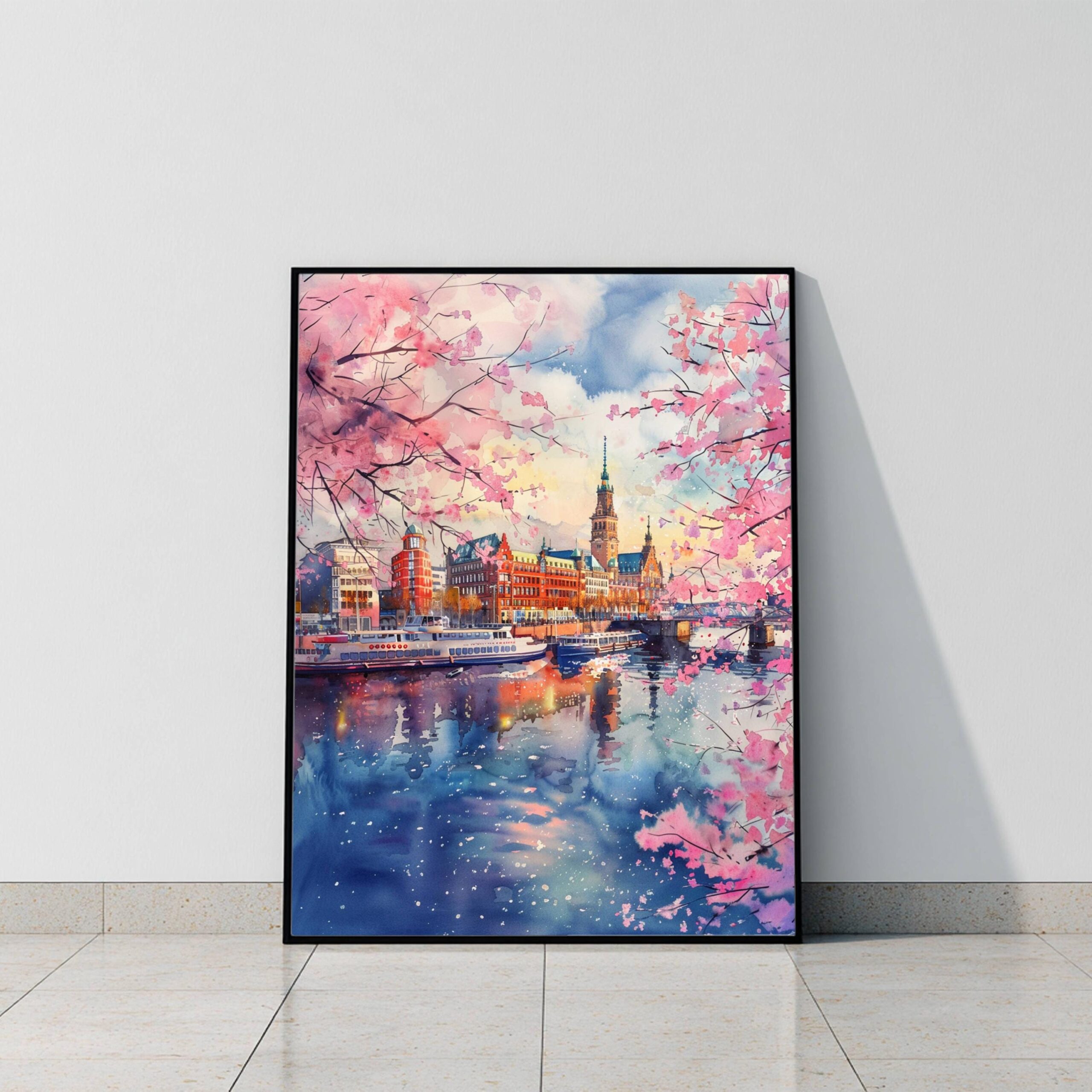 Hamburg Germany Watercolor Print: European Art Travel Poster - Image 10