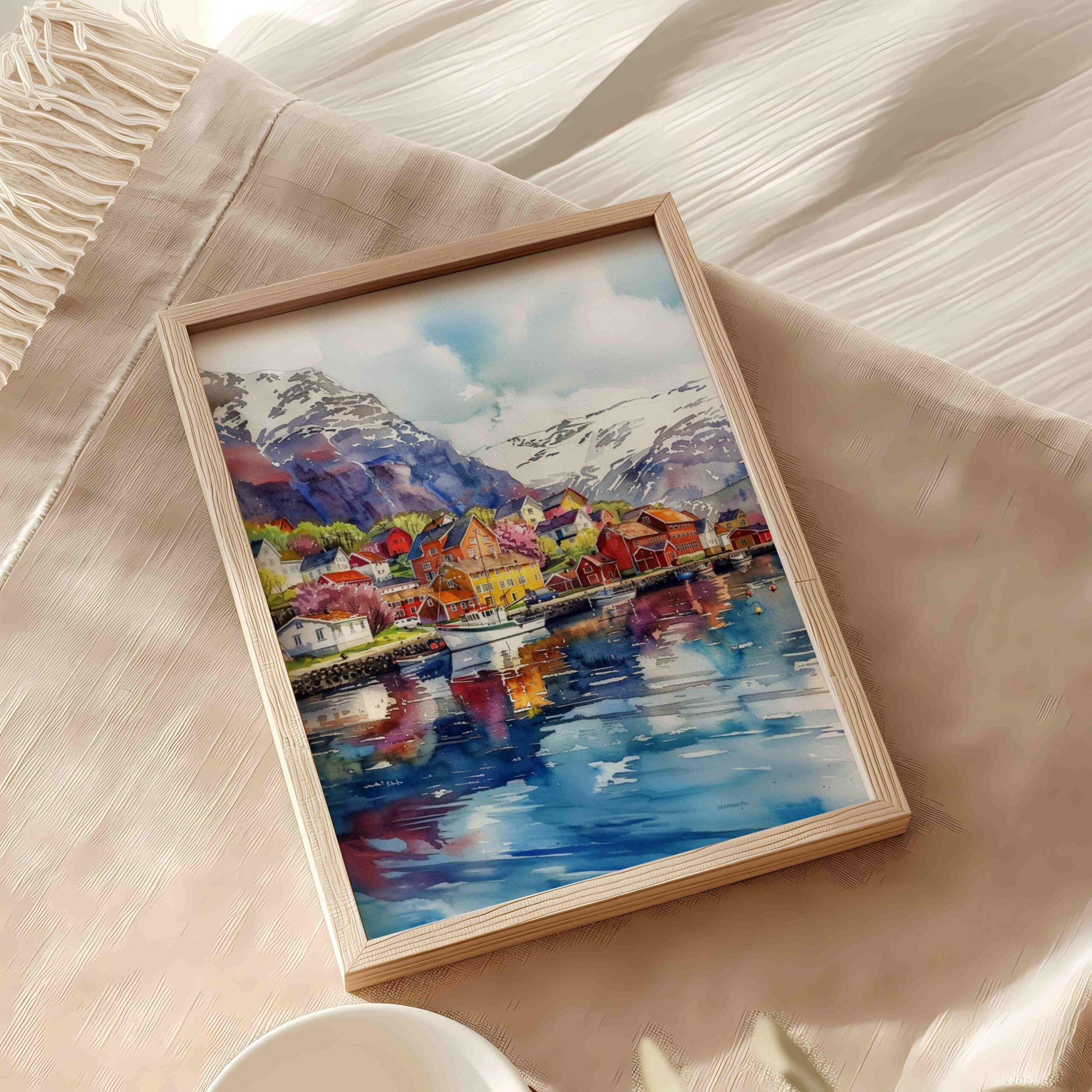 Narvik Norway Scandinavia Watercolor Print: Europe Travel Art Poster - Image 6
