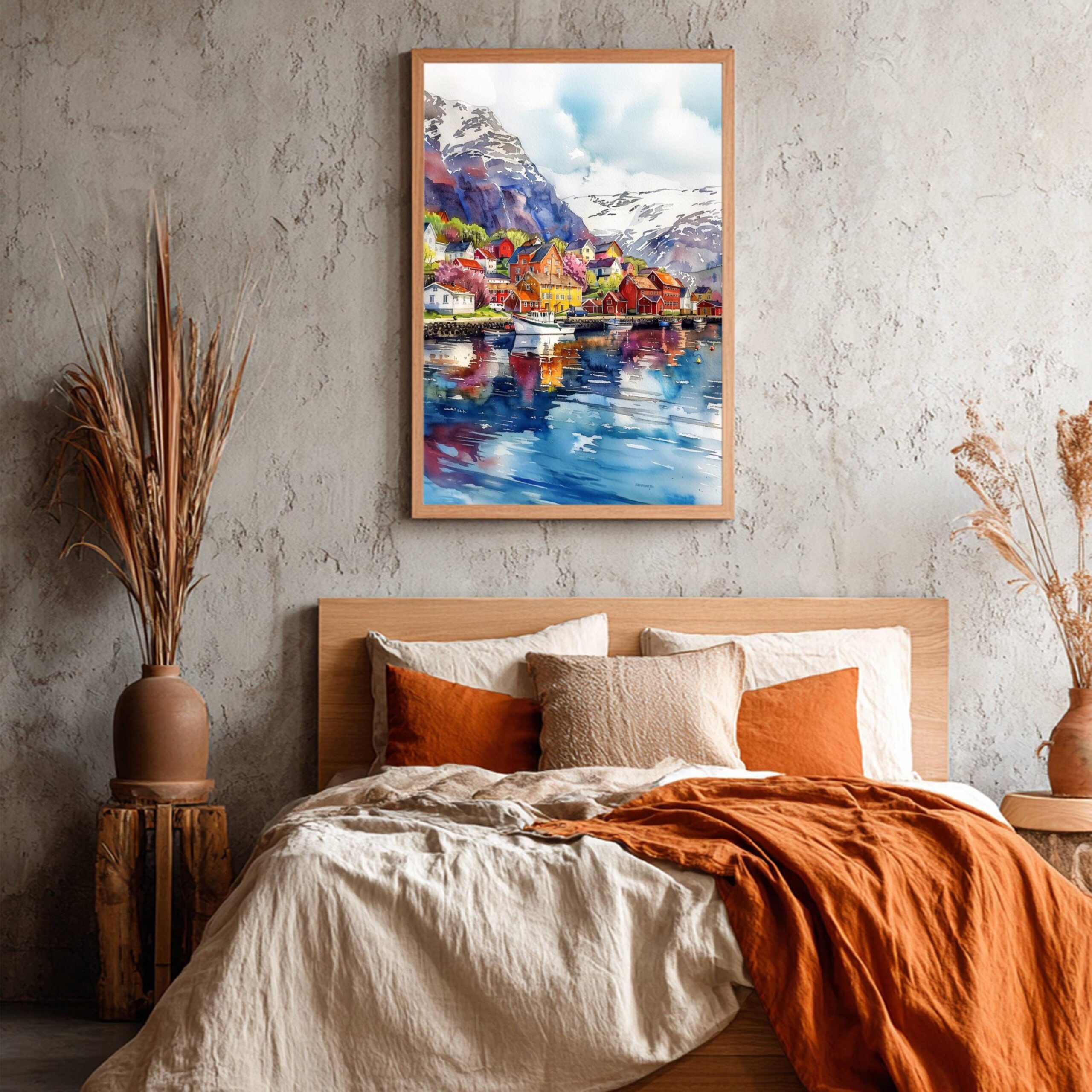 Narvik Norway Scandinavia Watercolor Print: Europe Travel Art Poster - Image 4