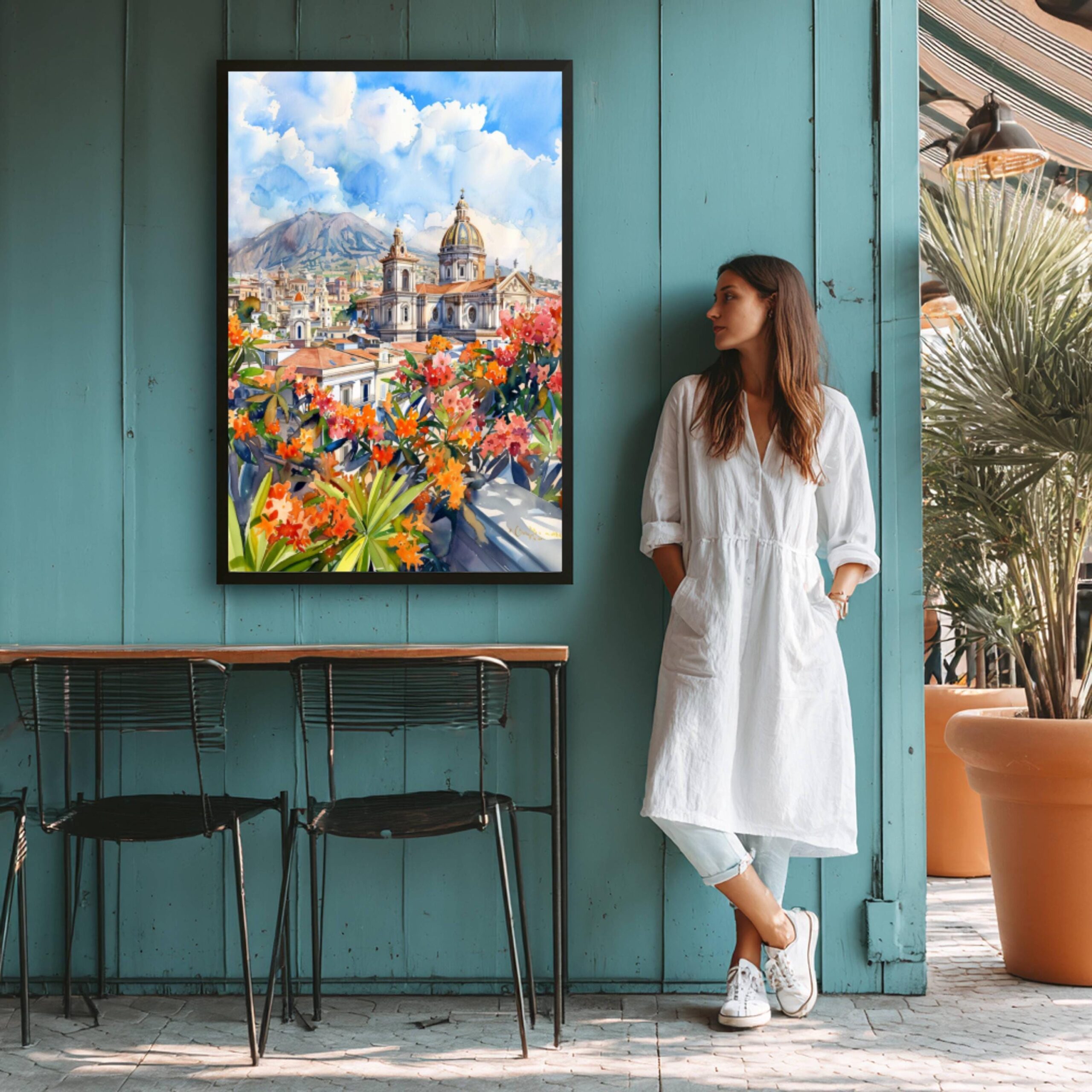 Catania Sicily Italy Europe Watercolor Print: Travel Art Poster - Image 7