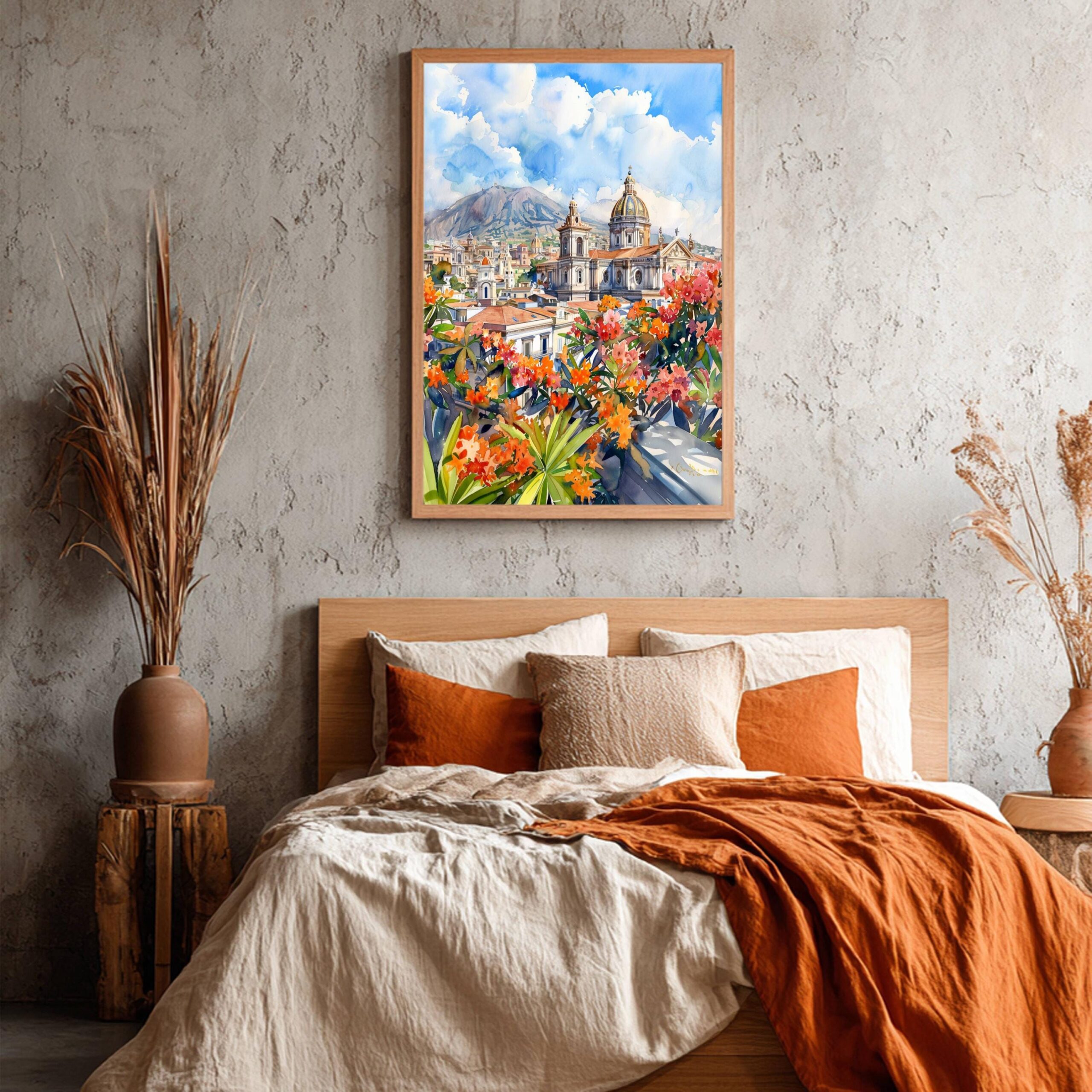 Catania Sicily Italy Europe Watercolor Print: Travel Art Poster - Image 4