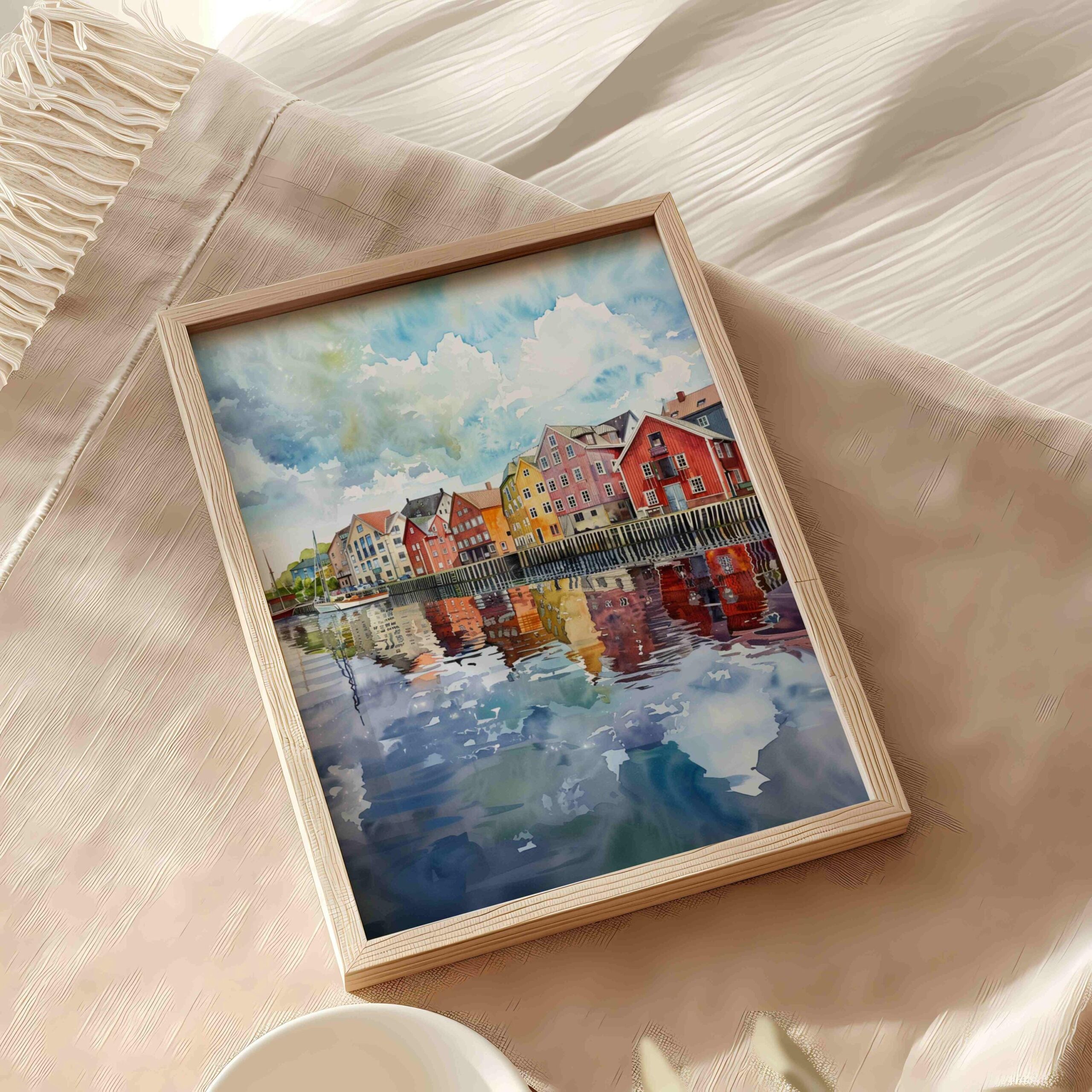 Trondheim Norway Scandinavia Watercolor Print: Europe Travel Art Poster - Image 6