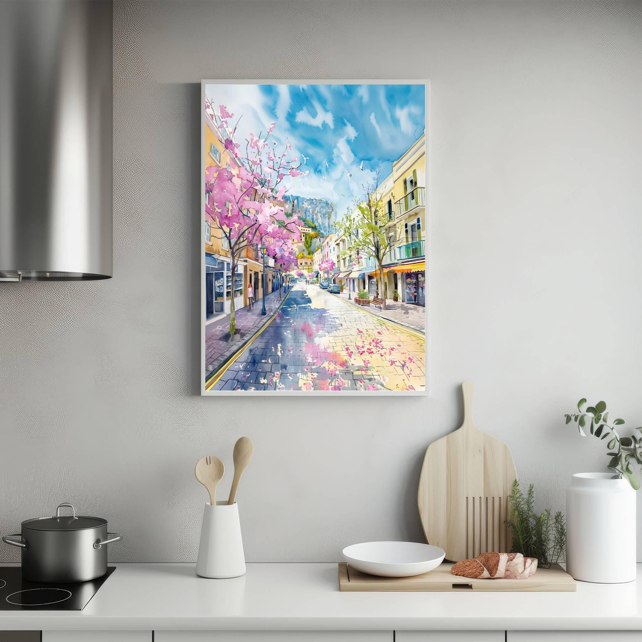 Gibraltar British Overseas Territory Watercolor Print: Travel Art Poster - Image 5