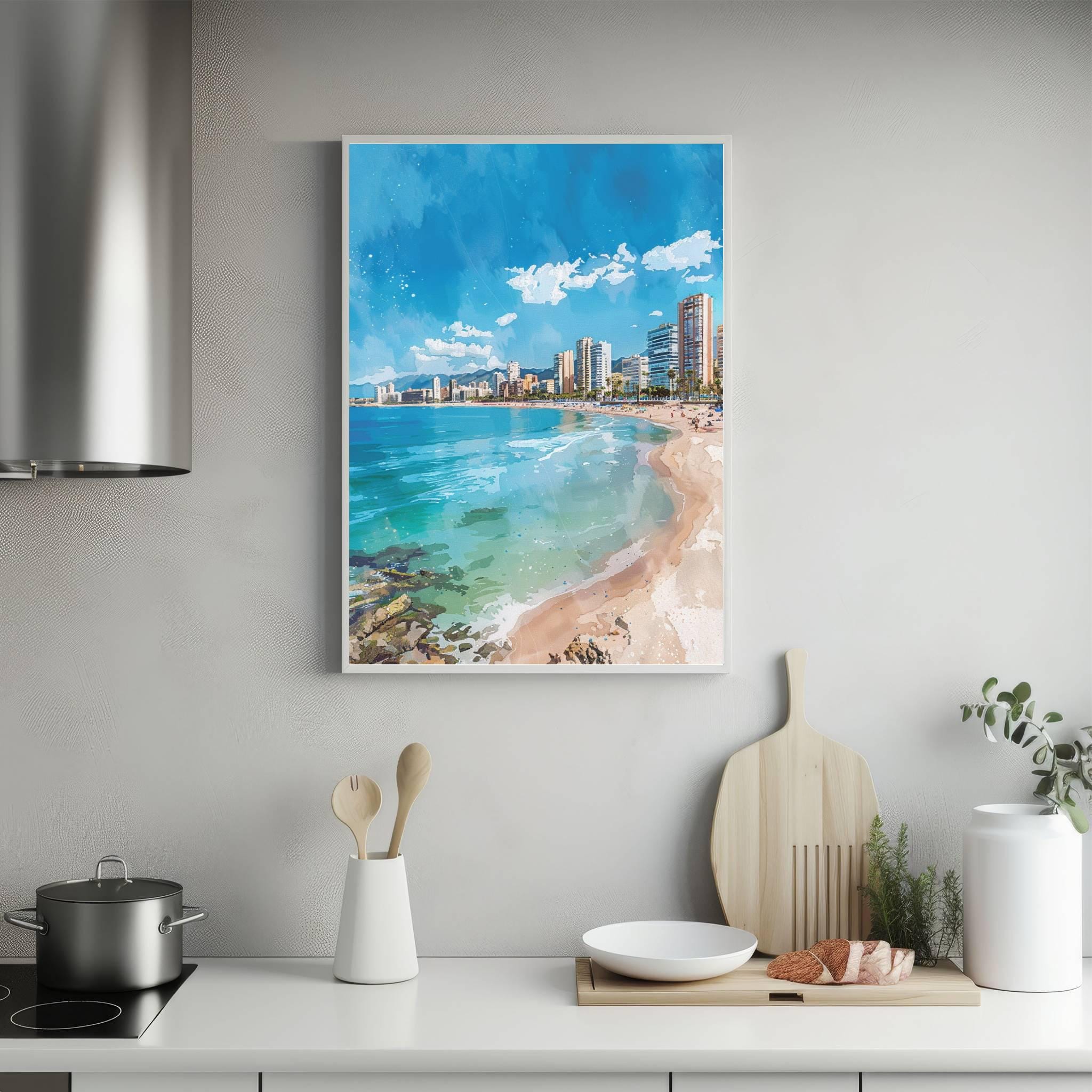Benidorm Spain Watercolor Print: Spanish Travel Art Poster - Image 3