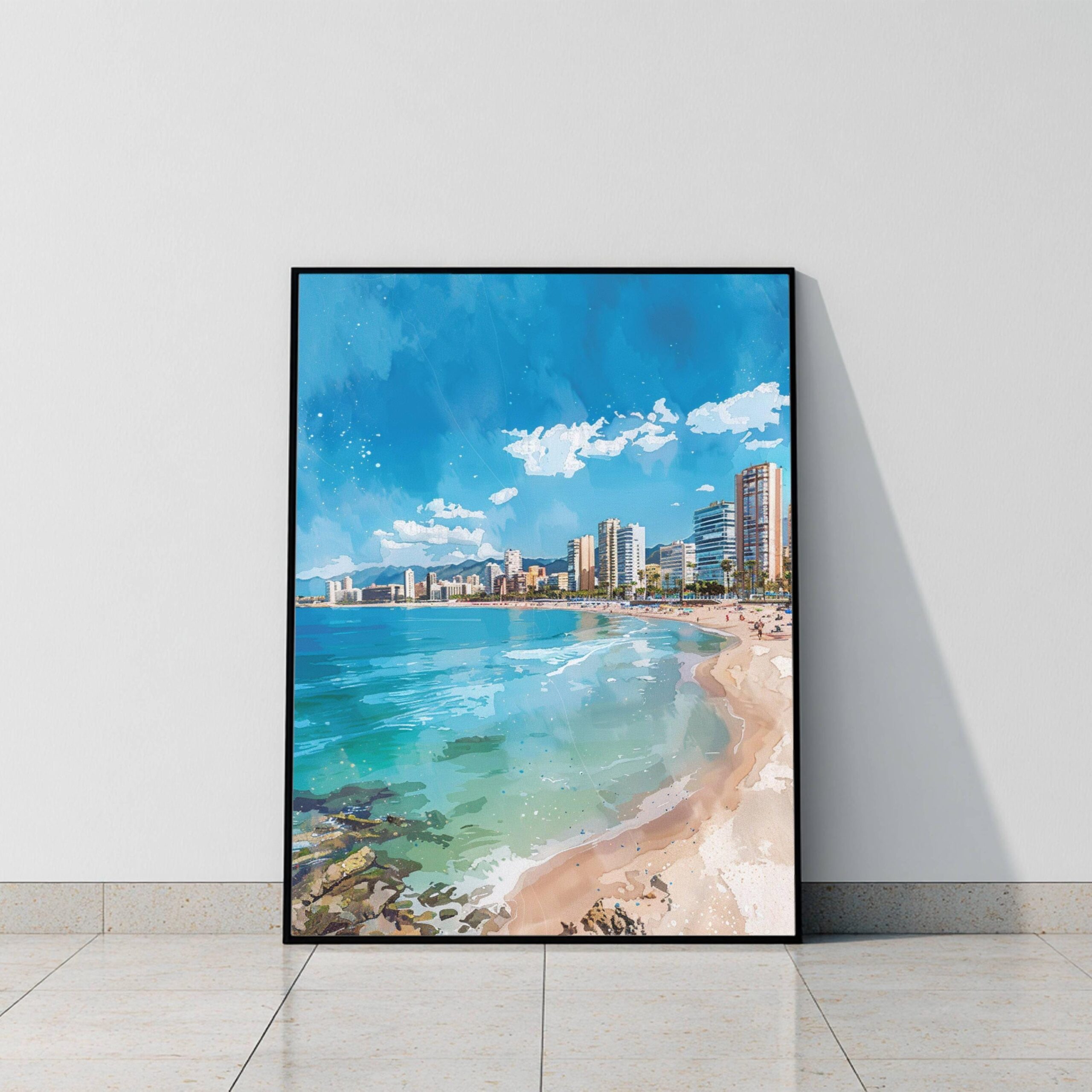 Benidorm Spain Watercolor Print: Spanish Travel Art Poster - Image 7