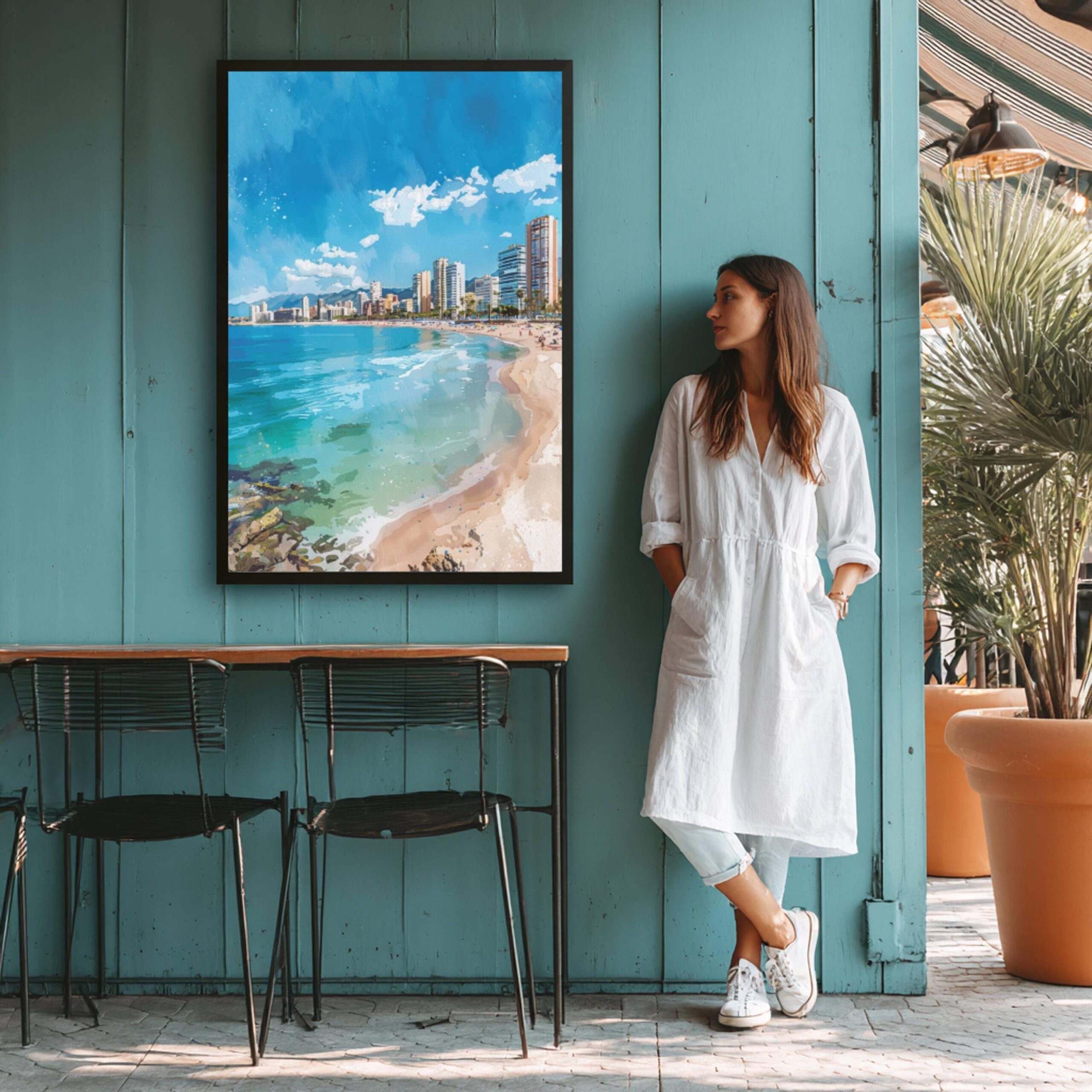 Benidorm Spain Watercolor Print: Spanish Travel Art Poster - Image 8