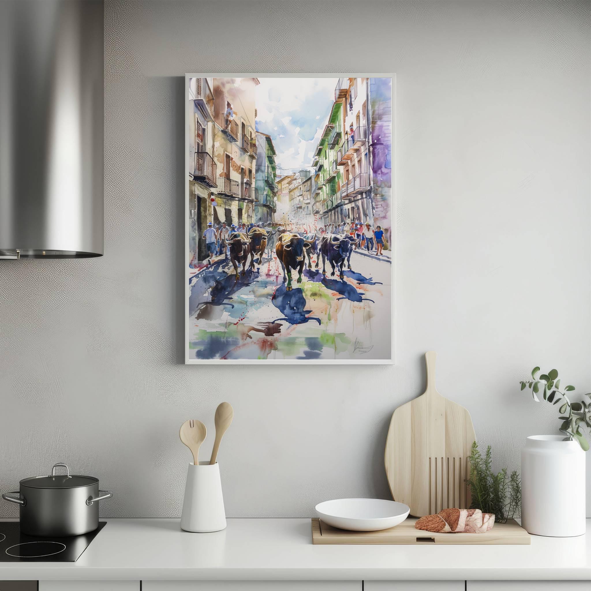 Pamplona Spain Watercolor Print: Spanish Travel Art Poster - Image 5