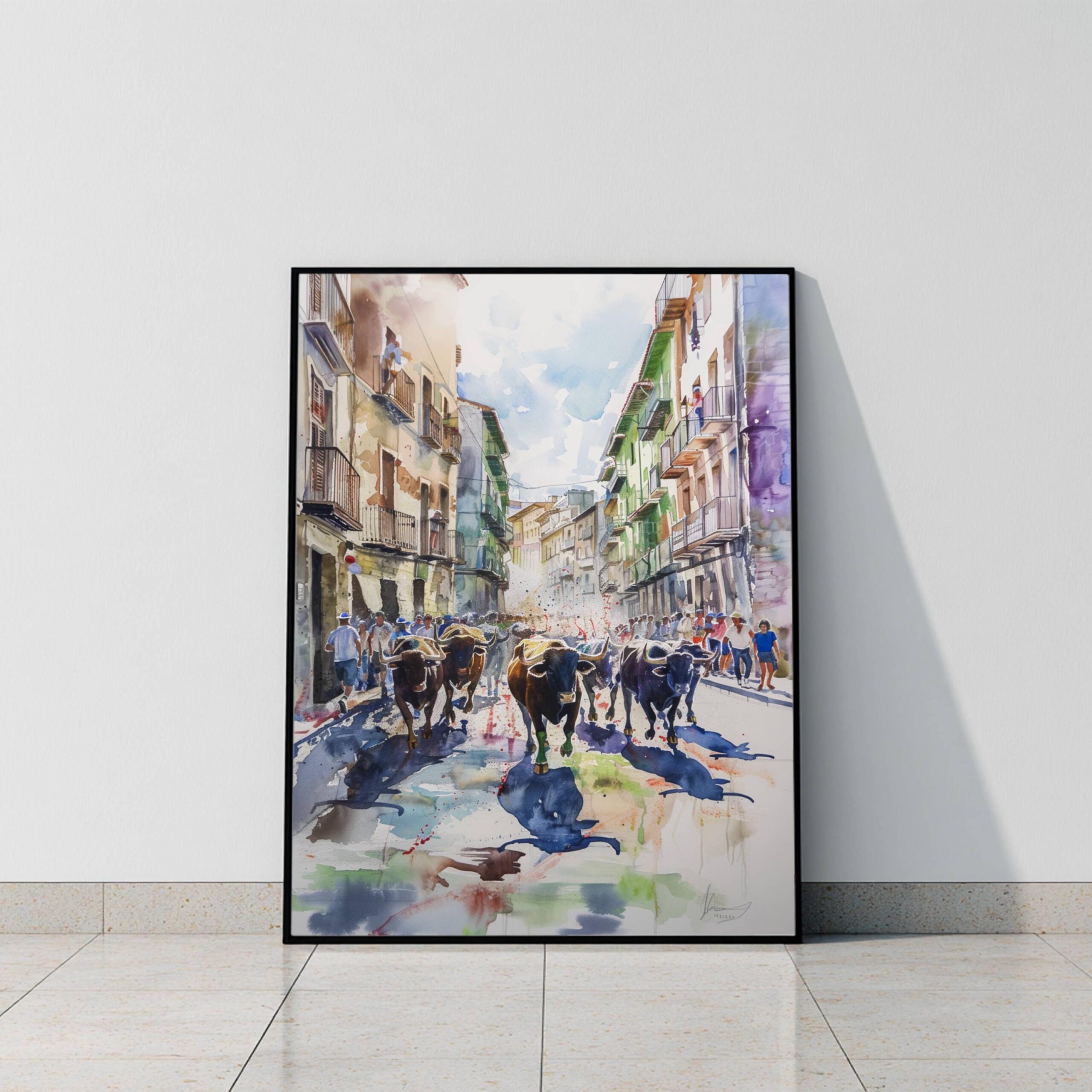 Pamplona Spain Watercolor Print: Spanish Travel Art Poster - Image 7