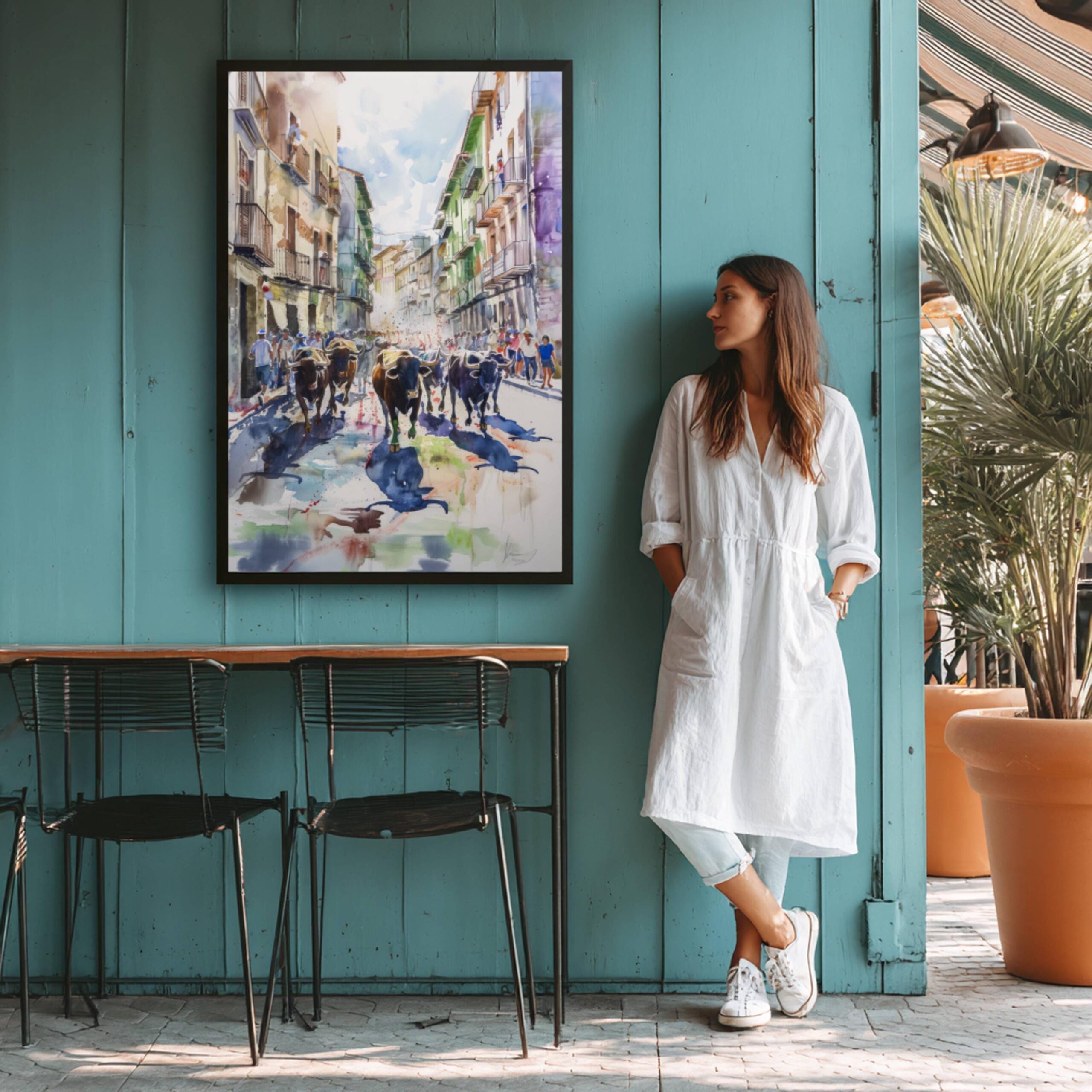 Pamplona Spain Watercolor Print: Spanish Travel Art Poster - Image 8