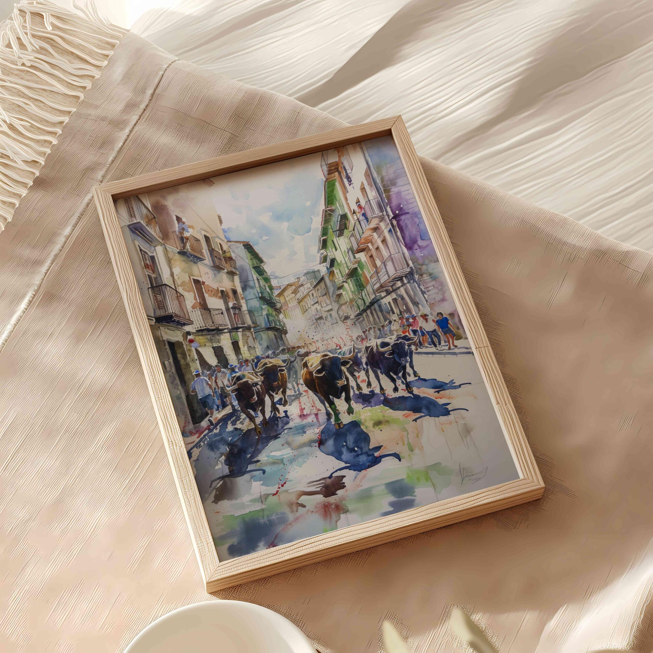 Pamplona Spain Watercolor Print: Spanish Travel Art Poster - Image 6