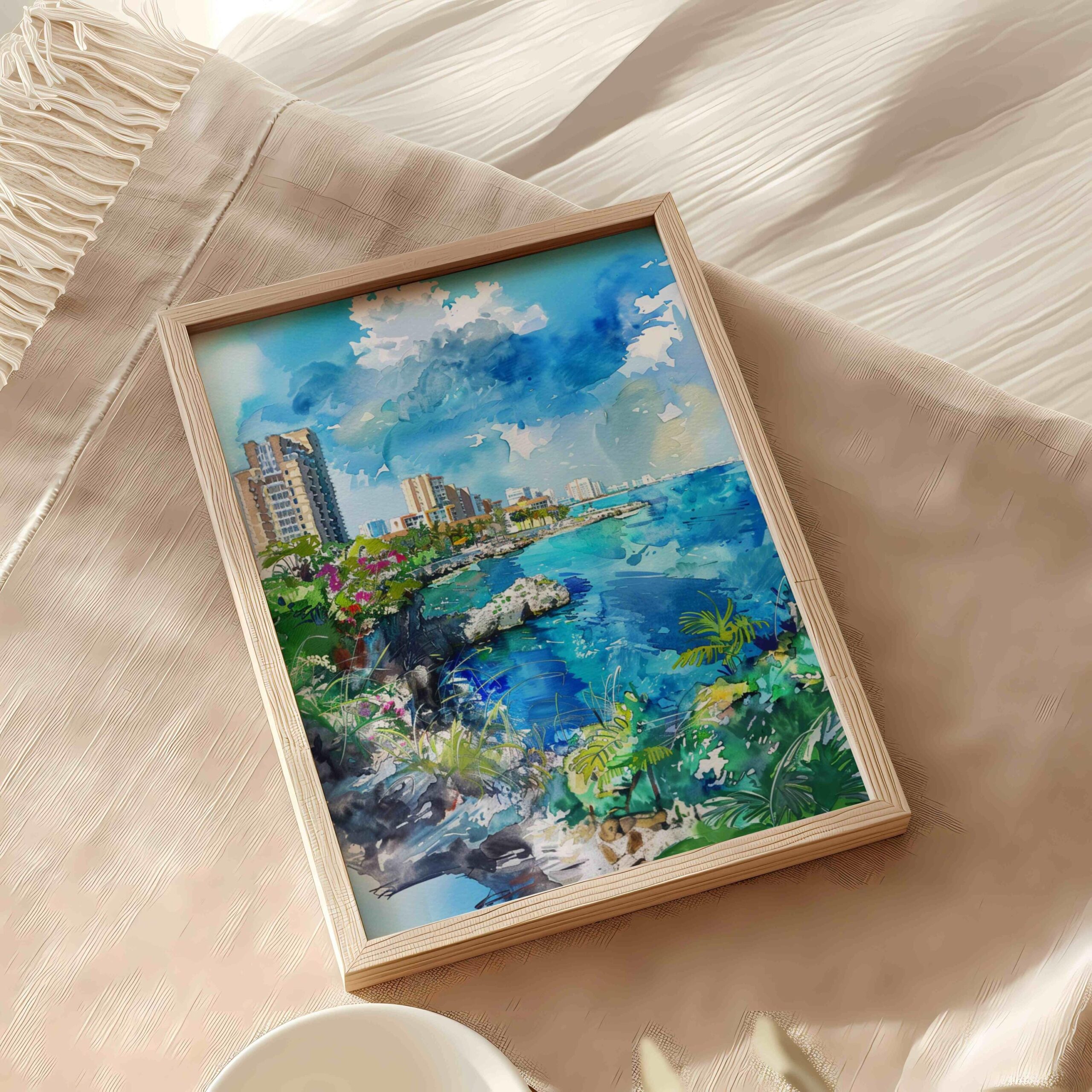 Cancun Mexico Watercolor Print : North America Travel Art Poster - Image 6