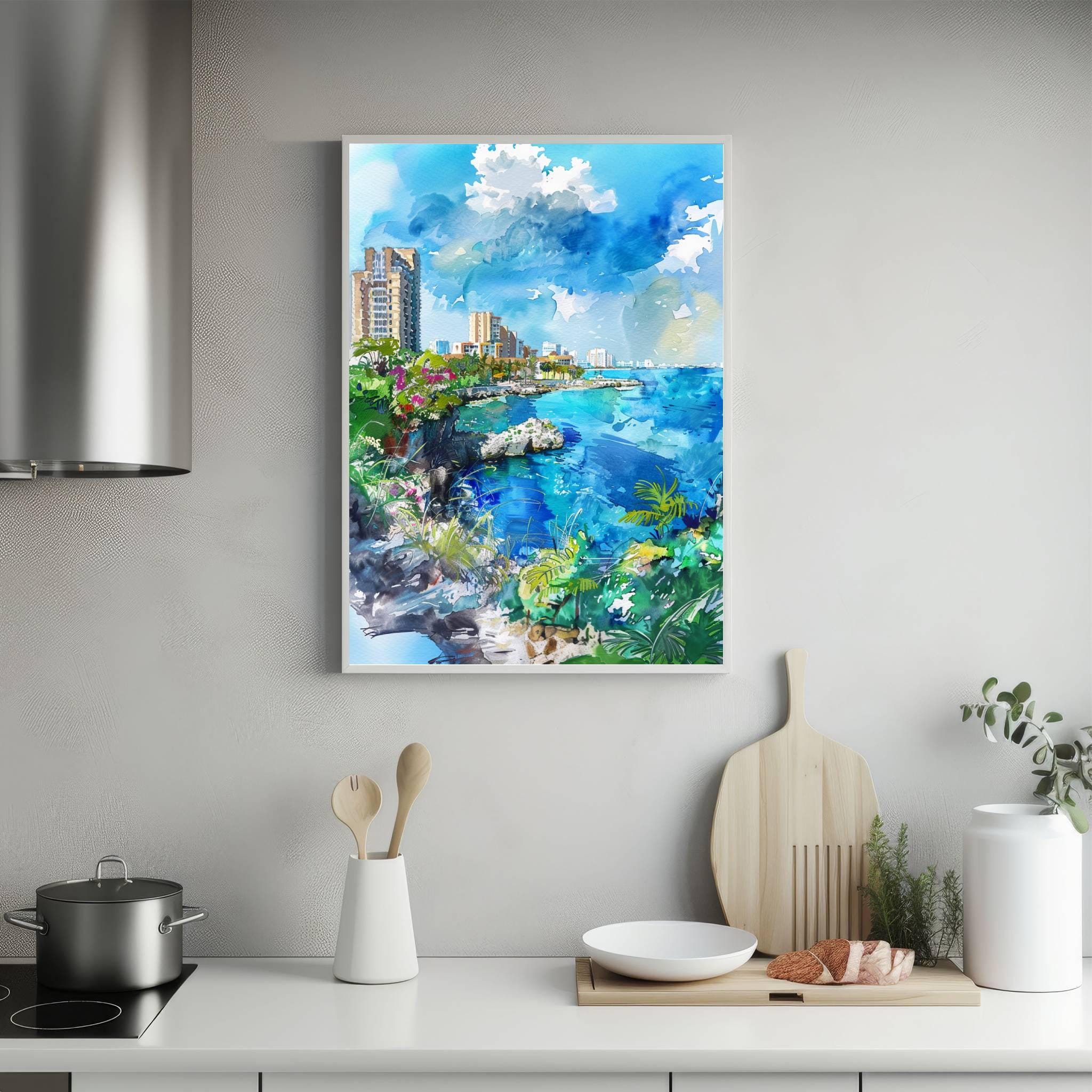 Cancun Mexico Watercolor Print : North America Travel Art Poster - Image 5