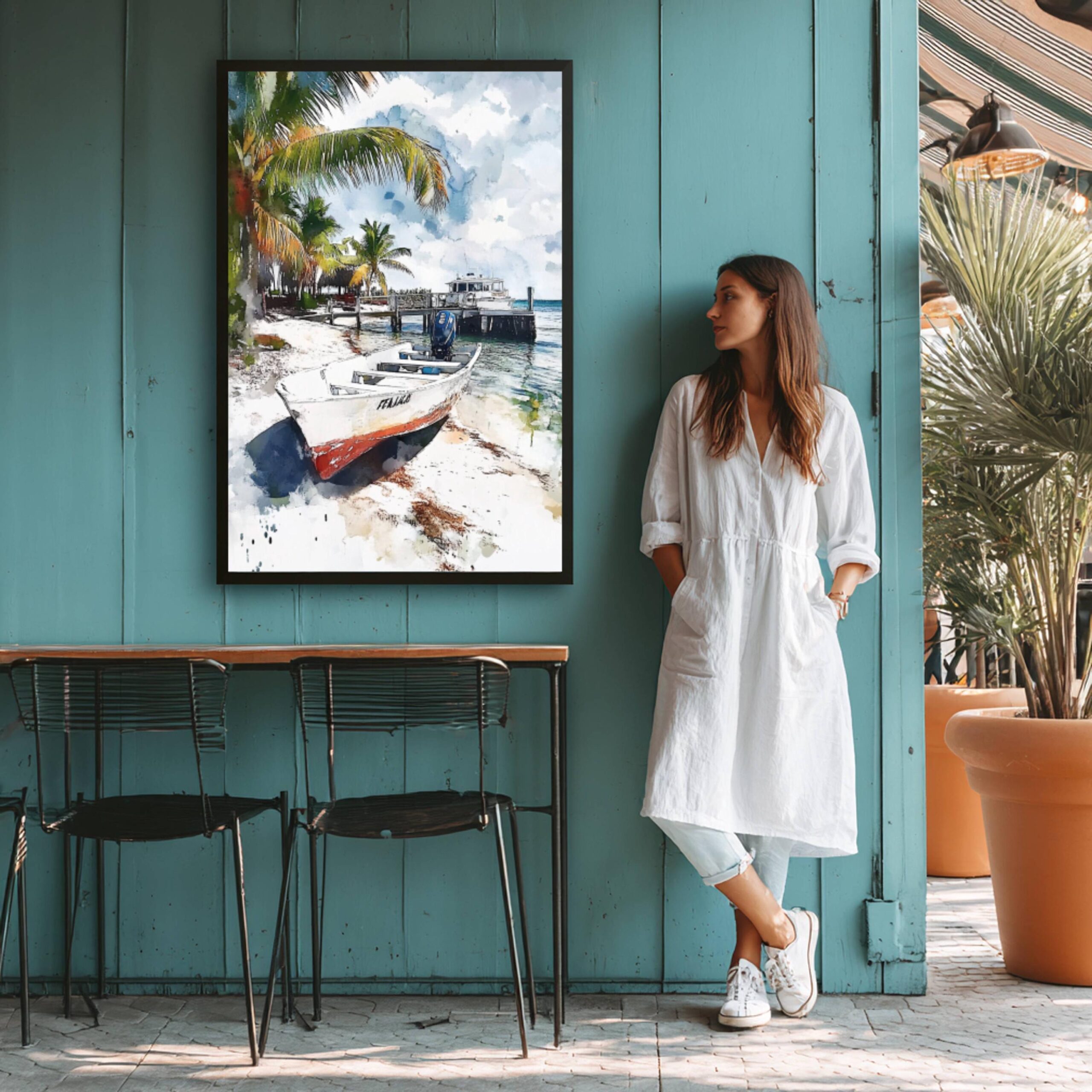 Key Largo Florida USA Watercolor Print: American Travel Art Poster - Image 9