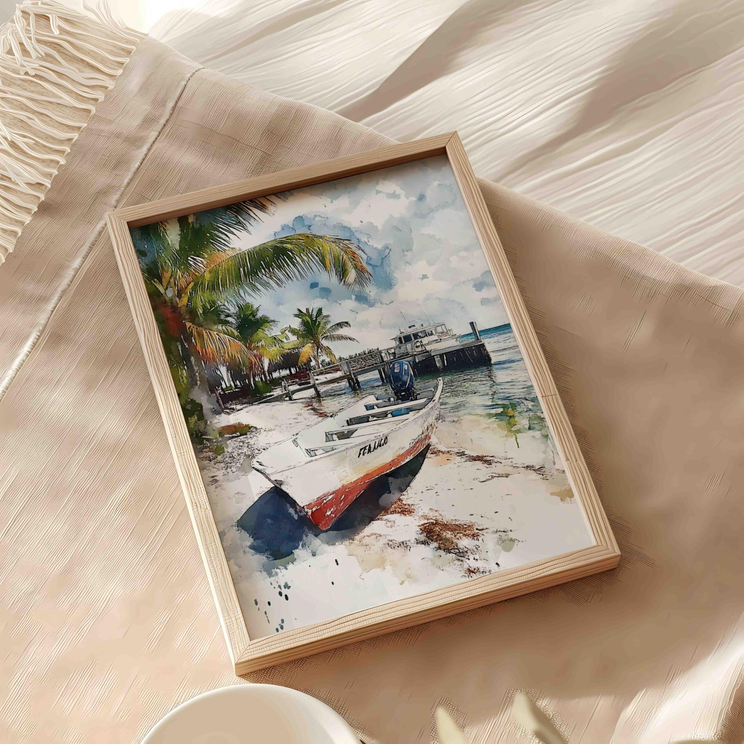 Key Largo Florida USA Watercolor Print: American Travel Art Poster - Image 6