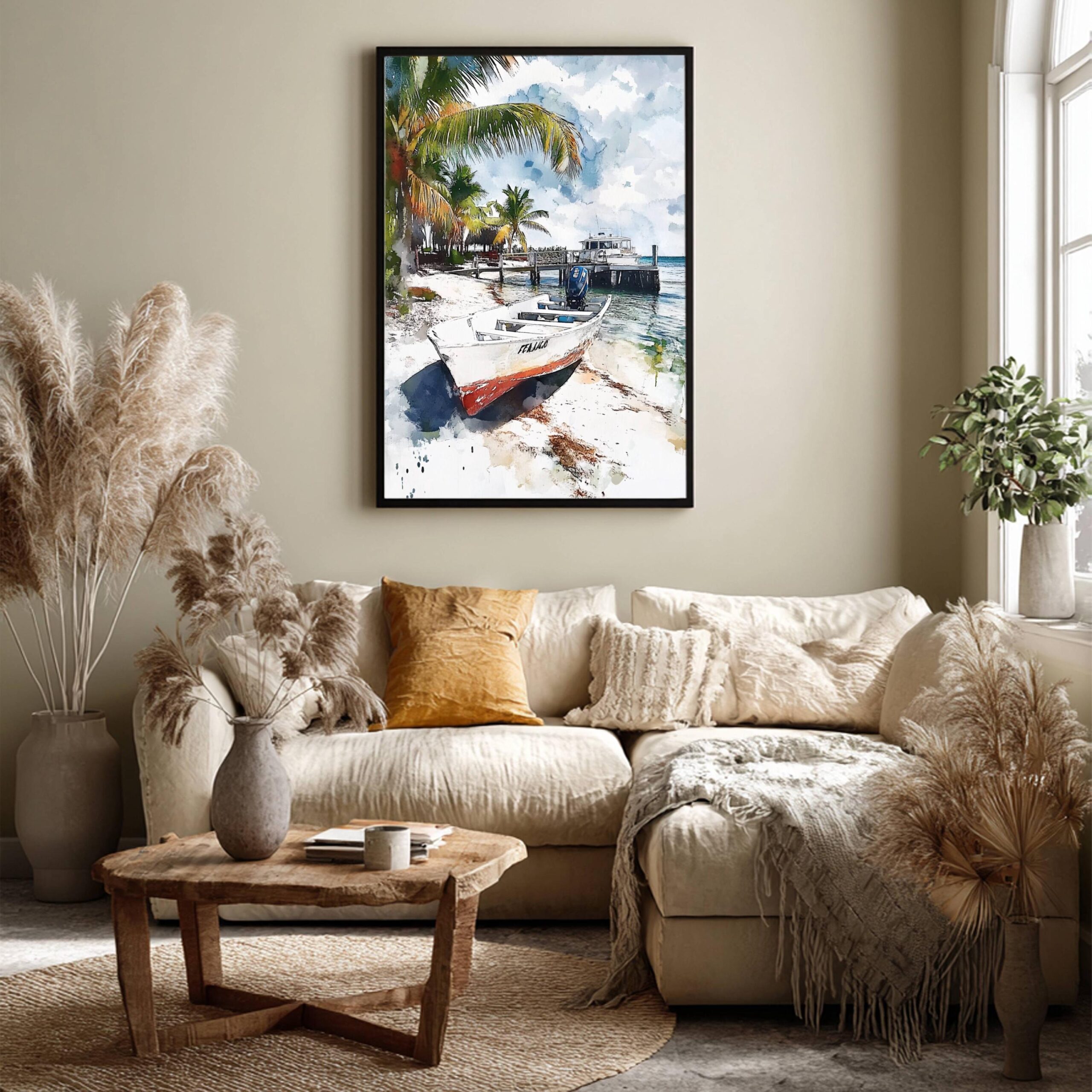Key Largo Florida USA Watercolor Print: American Travel Art Poster - Image 3