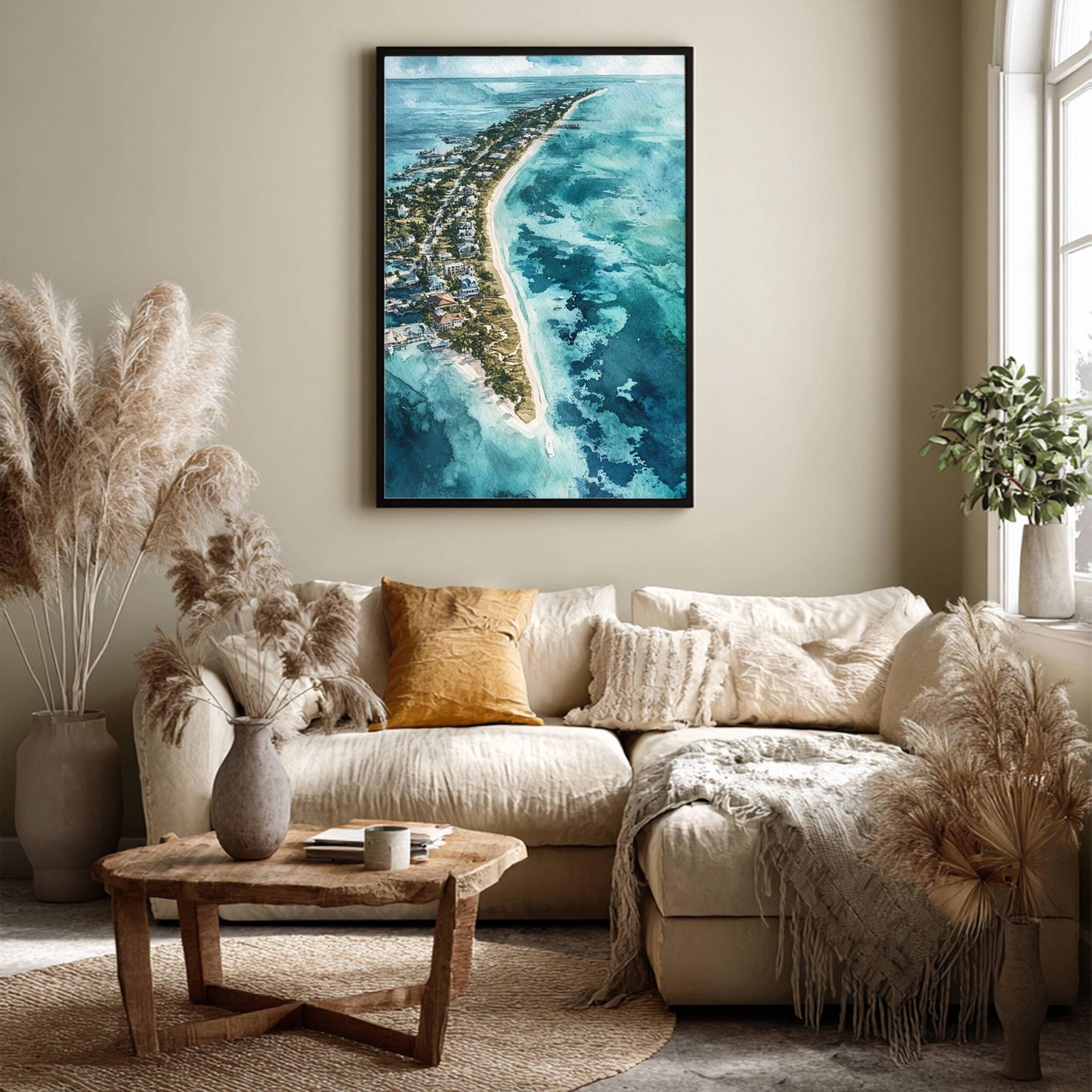 Florida Keys USA Watercolor Print: American Travel Art Poster - Image 3