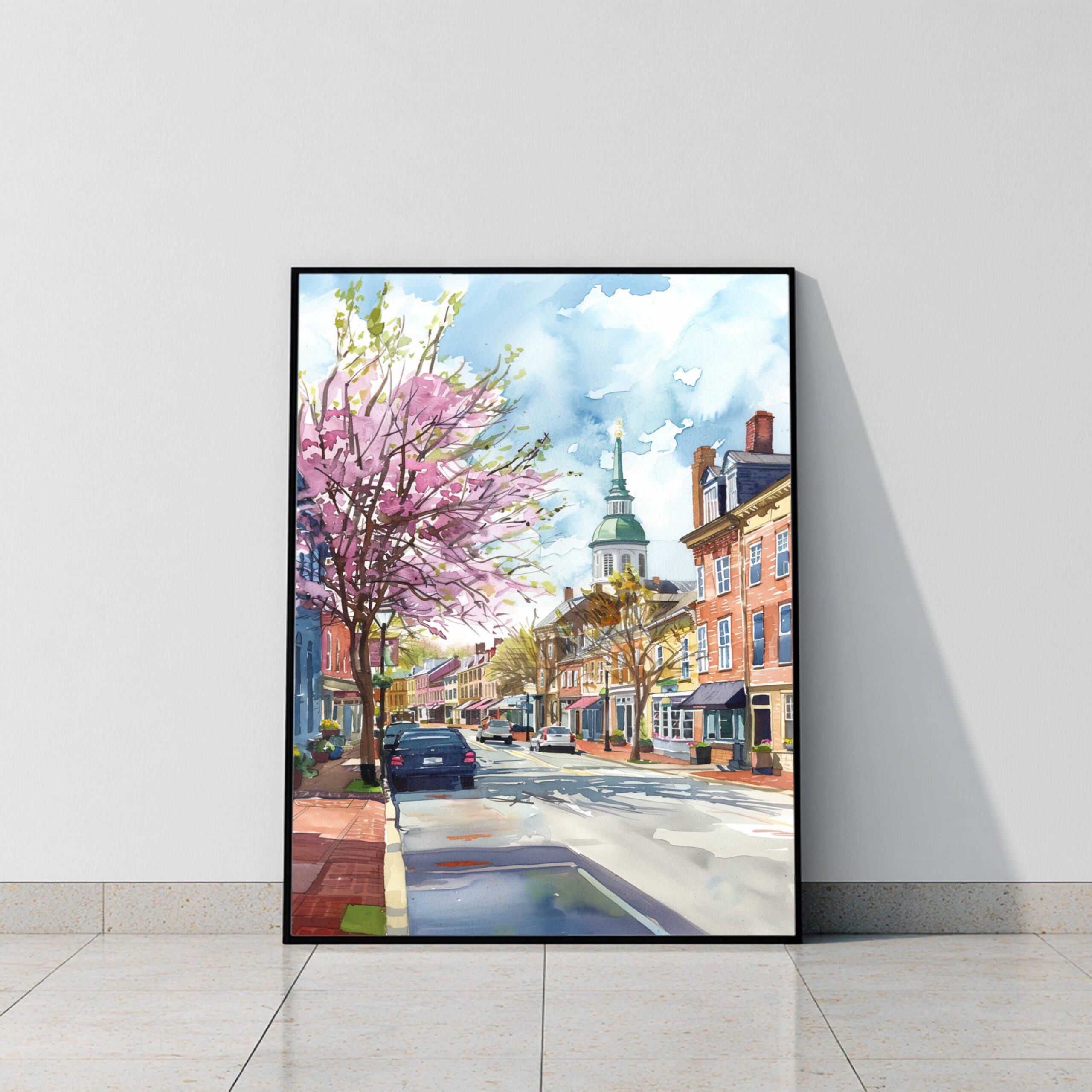 Annapolis Maryland USA Watercolor Print: American Travel Art Poster - Image 10
