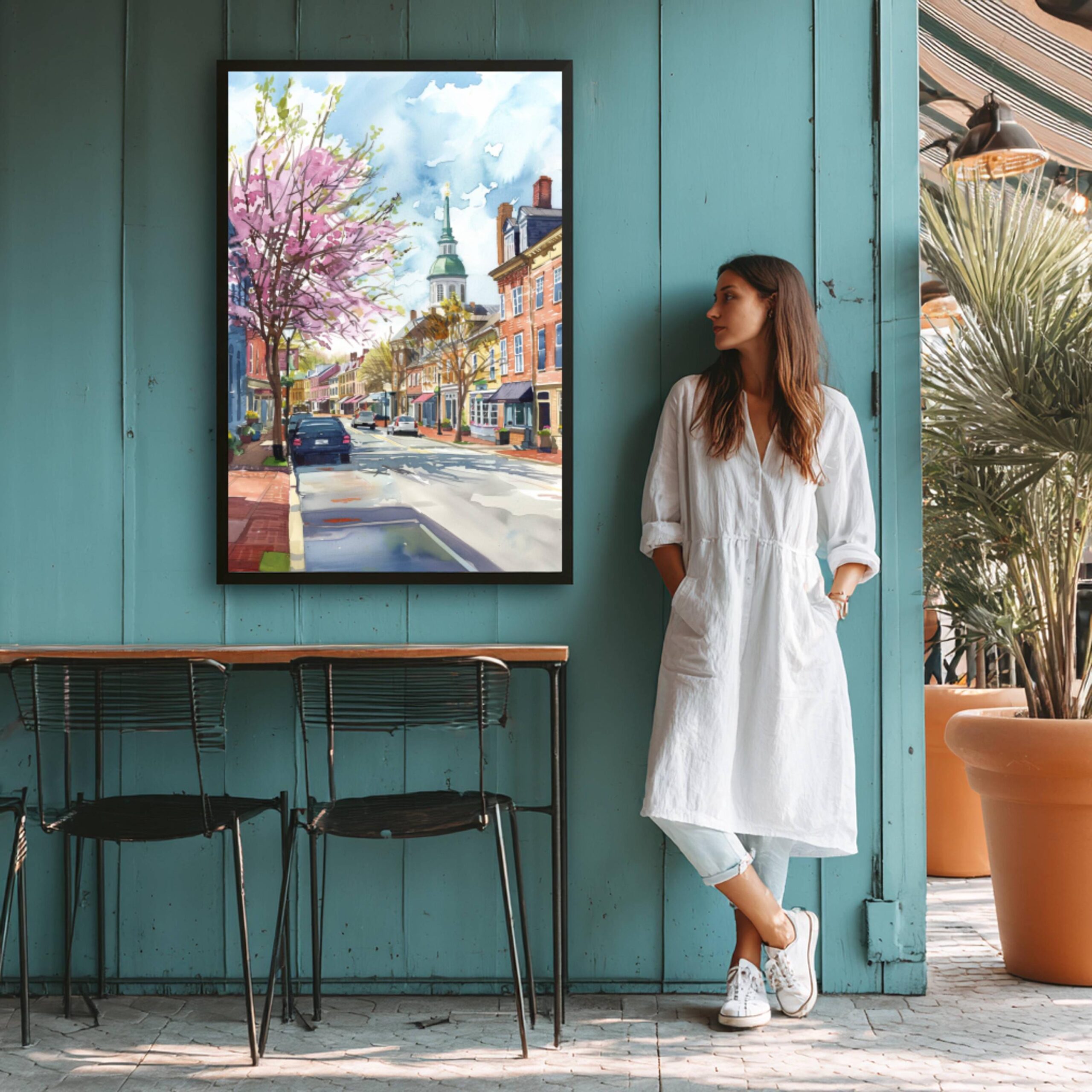 Annapolis Maryland USA Watercolor Print: American Travel Art Poster - Image 9