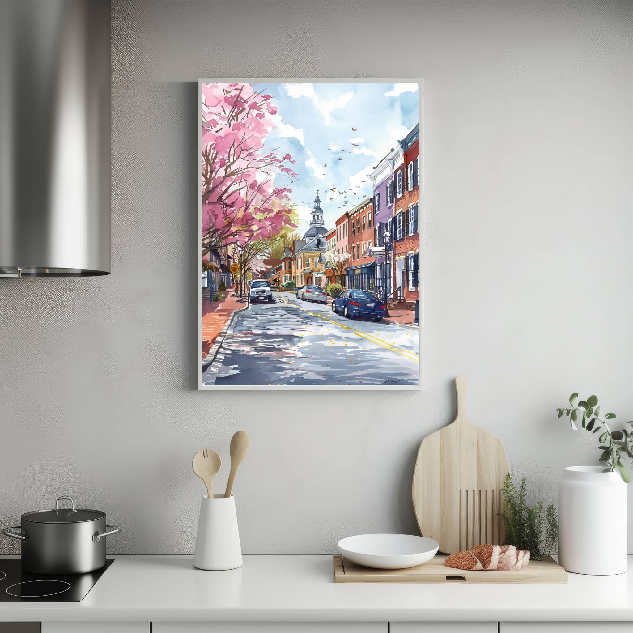 Annapolis Maryland USA Watercolor Print: American Travel Art Poster - Image 5
