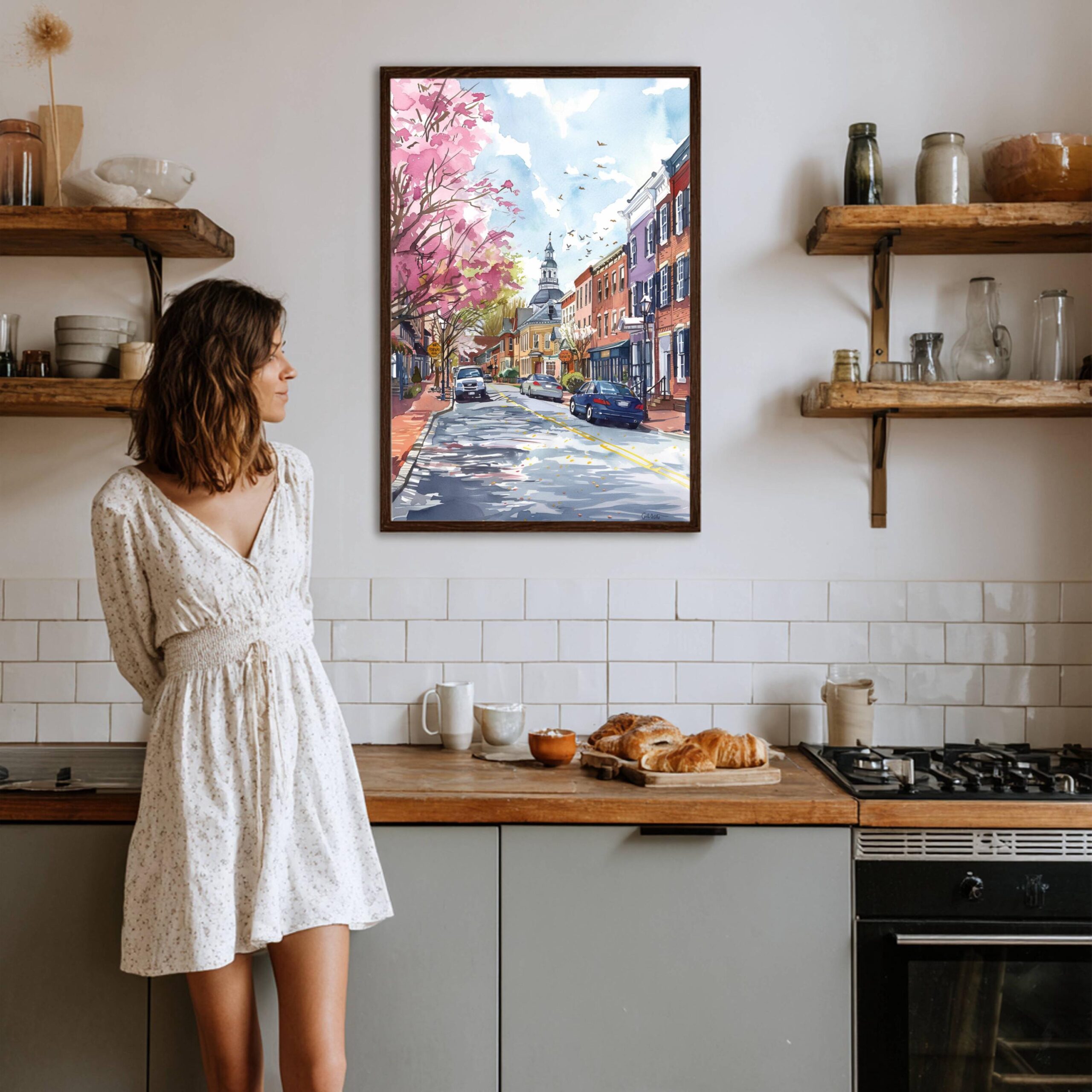 Annapolis Maryland USA Watercolor Print: American Travel Art Poster - Image 8