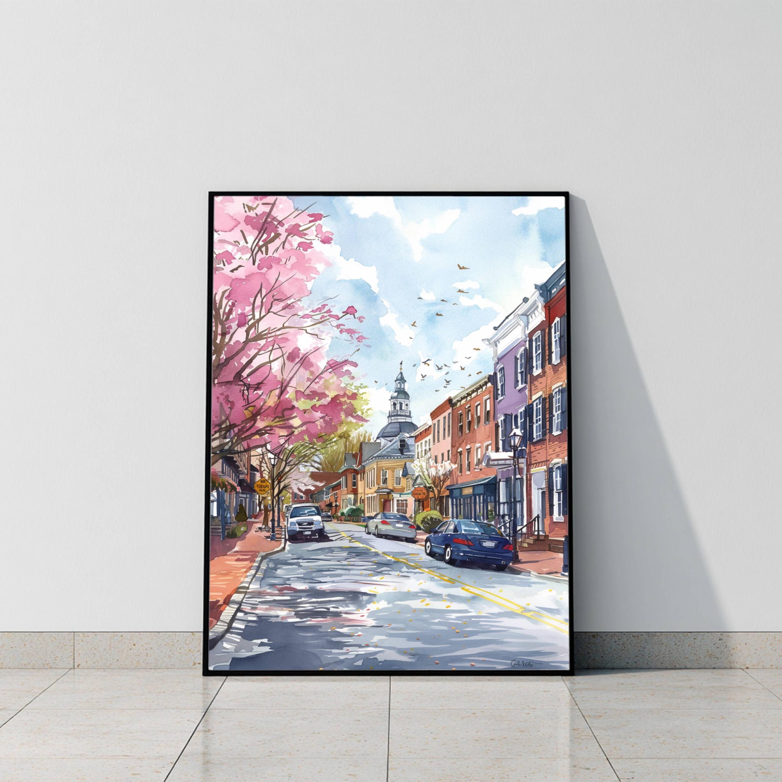 Annapolis Maryland USA Watercolor Print: American Travel Art Poster - Image 10