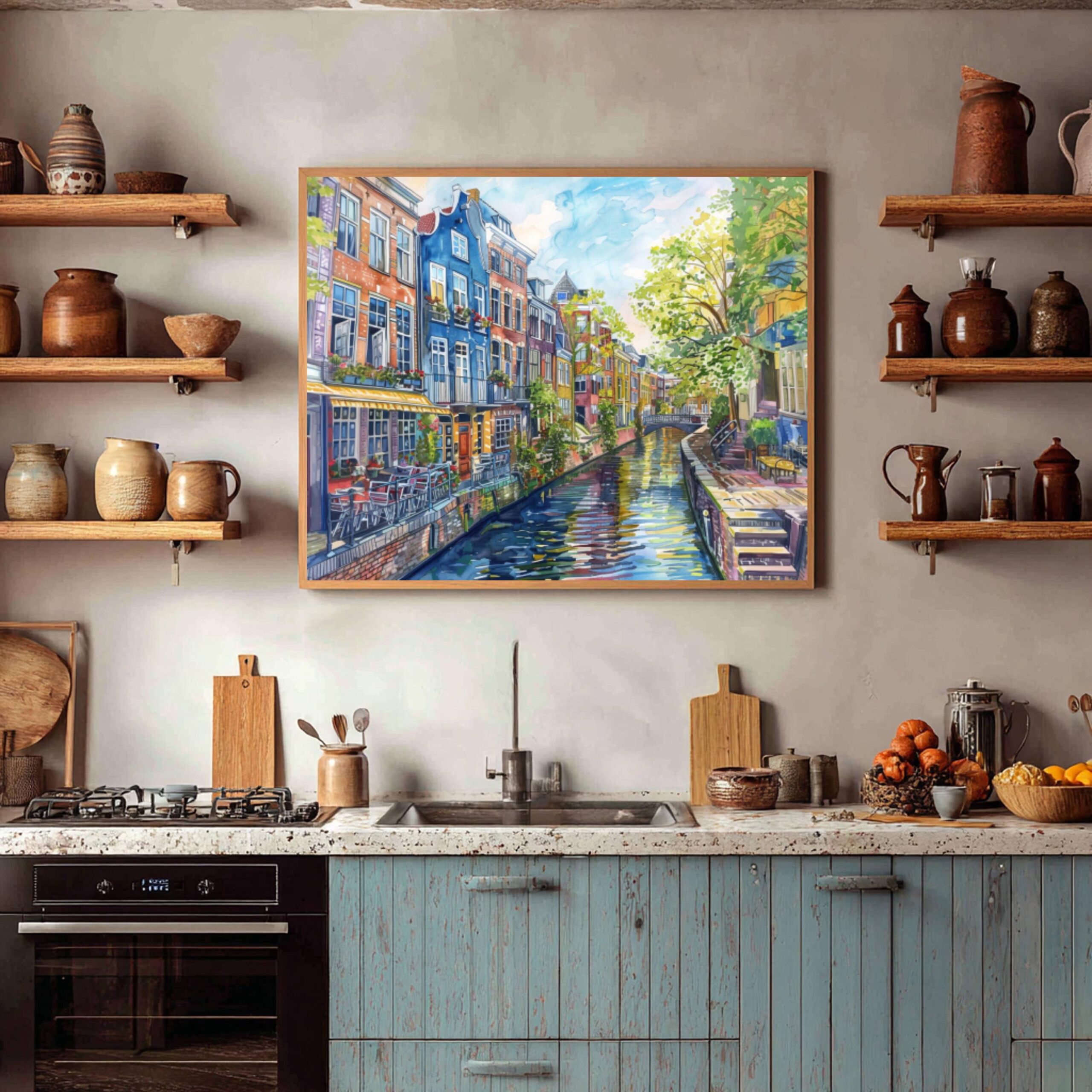 Utrecht The Netherlands (Holland) Europe Watercolor Print: Travel Art Poster - Image 9