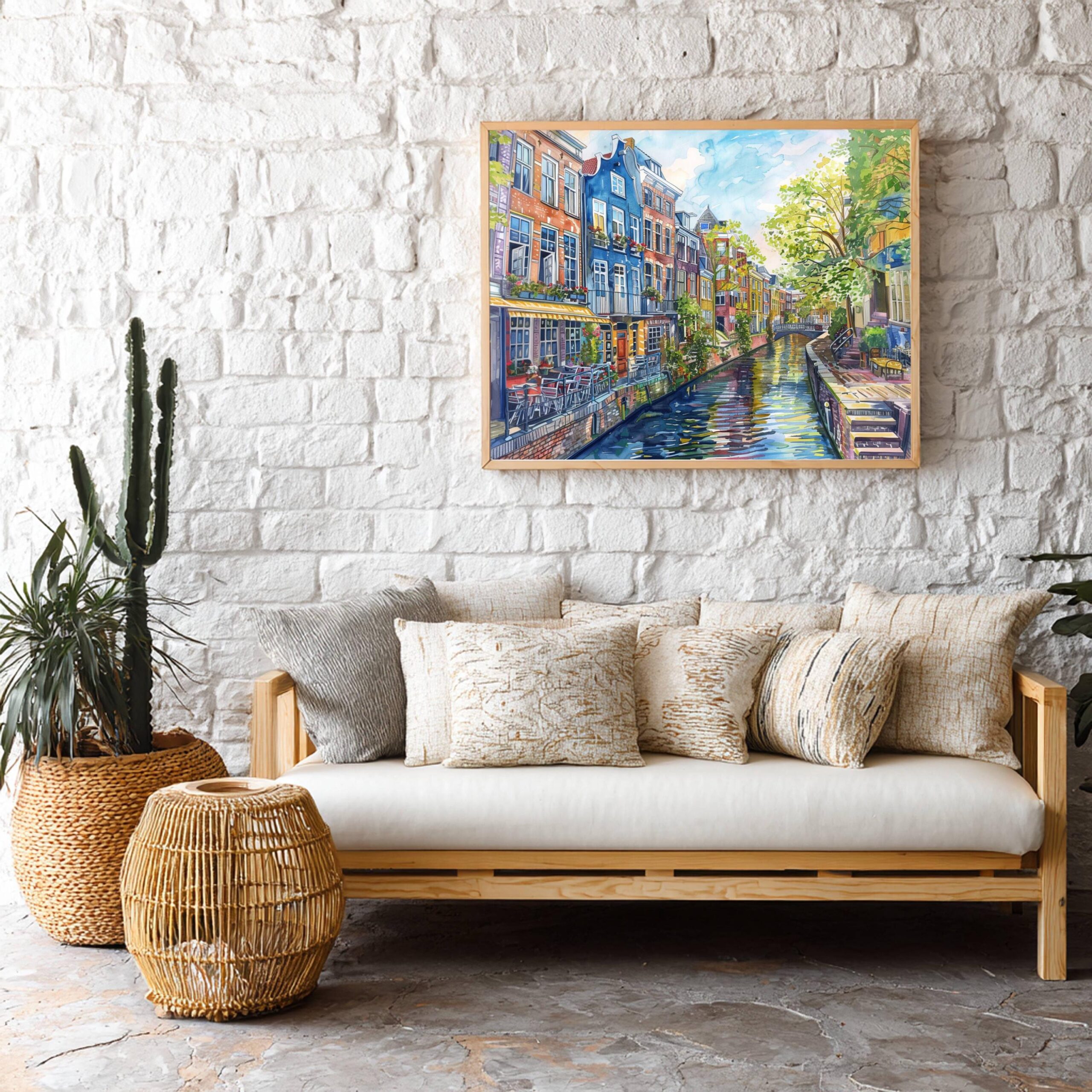 Utrecht The Netherlands (Holland) Europe Watercolor Print: Travel Art Poster - Image 7