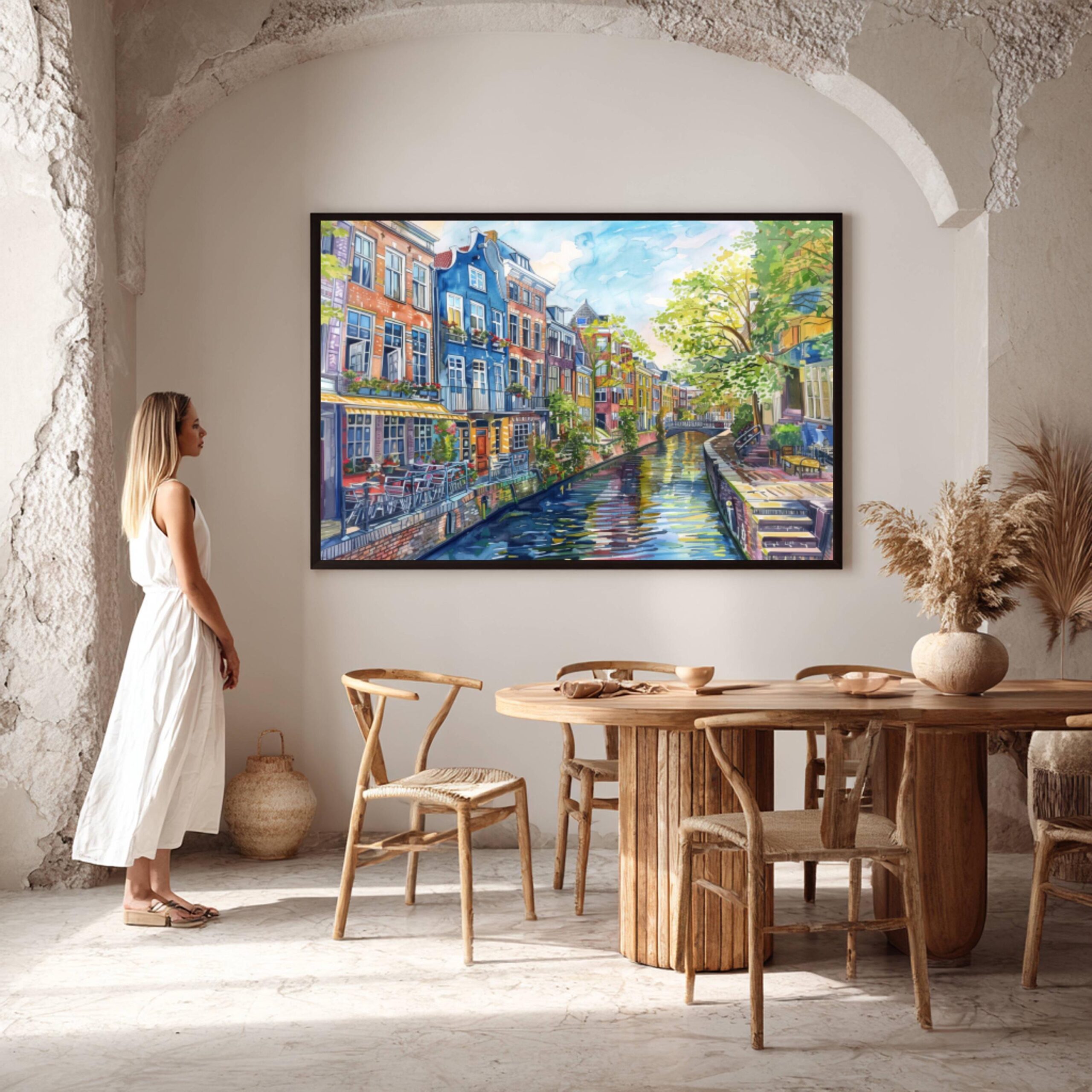 Utrecht The Netherlands (Holland) Europe Watercolor Print: Travel Art Poster - Image 6