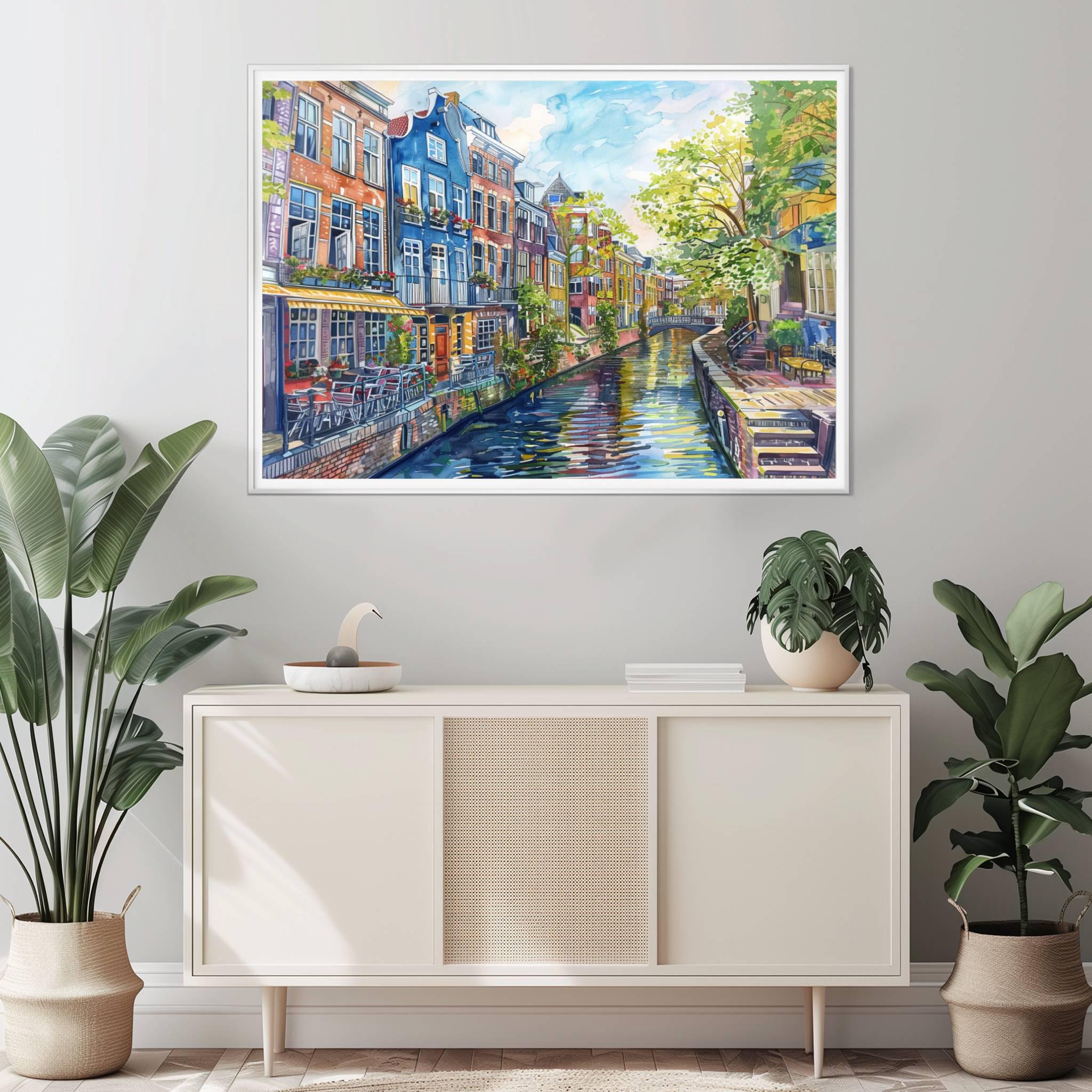 Utrecht The Netherlands (Holland) Europe Watercolor Print: Travel Art Poster - Image 10