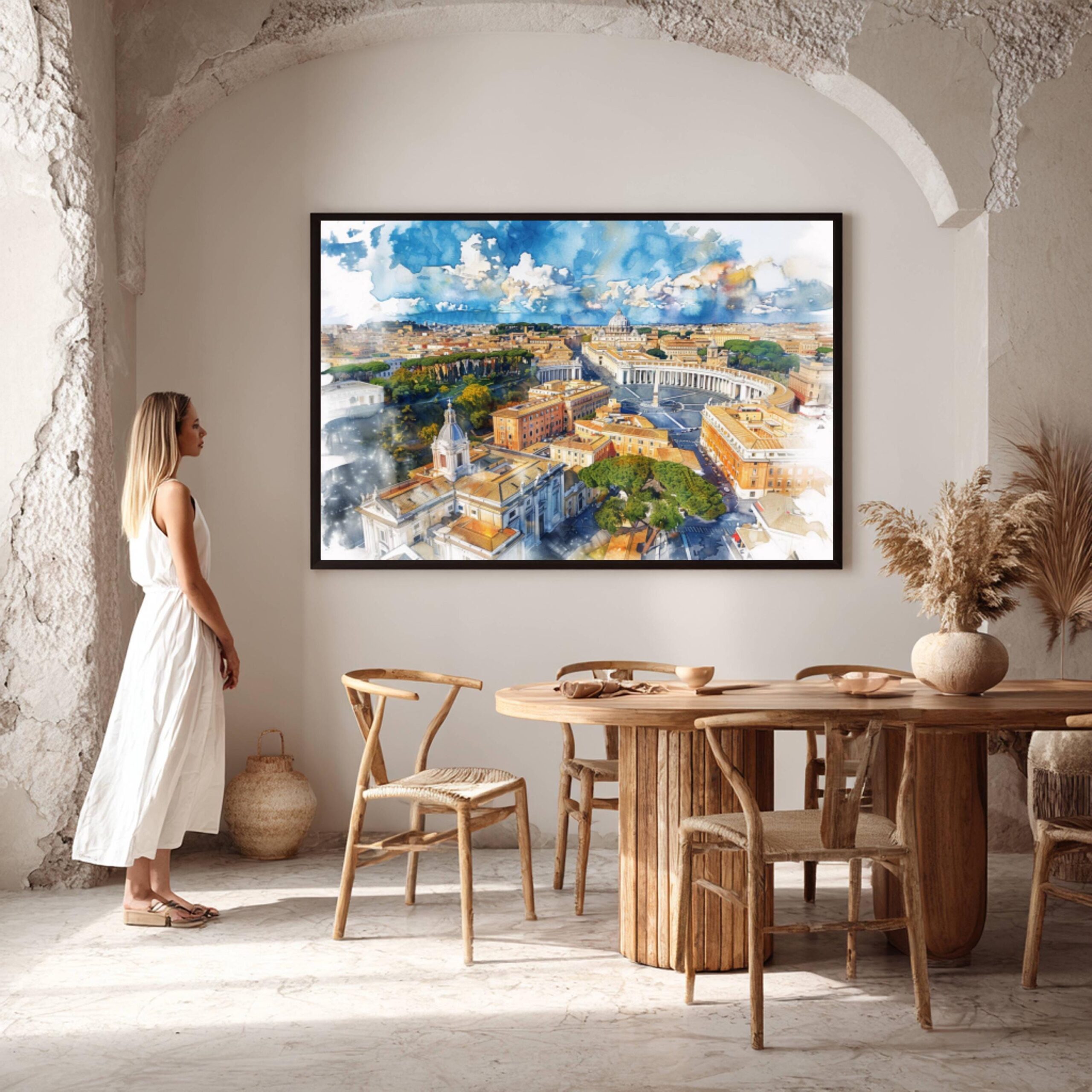 Vatican City Europe Watercolor Print: Travel Art Poster - Image 9