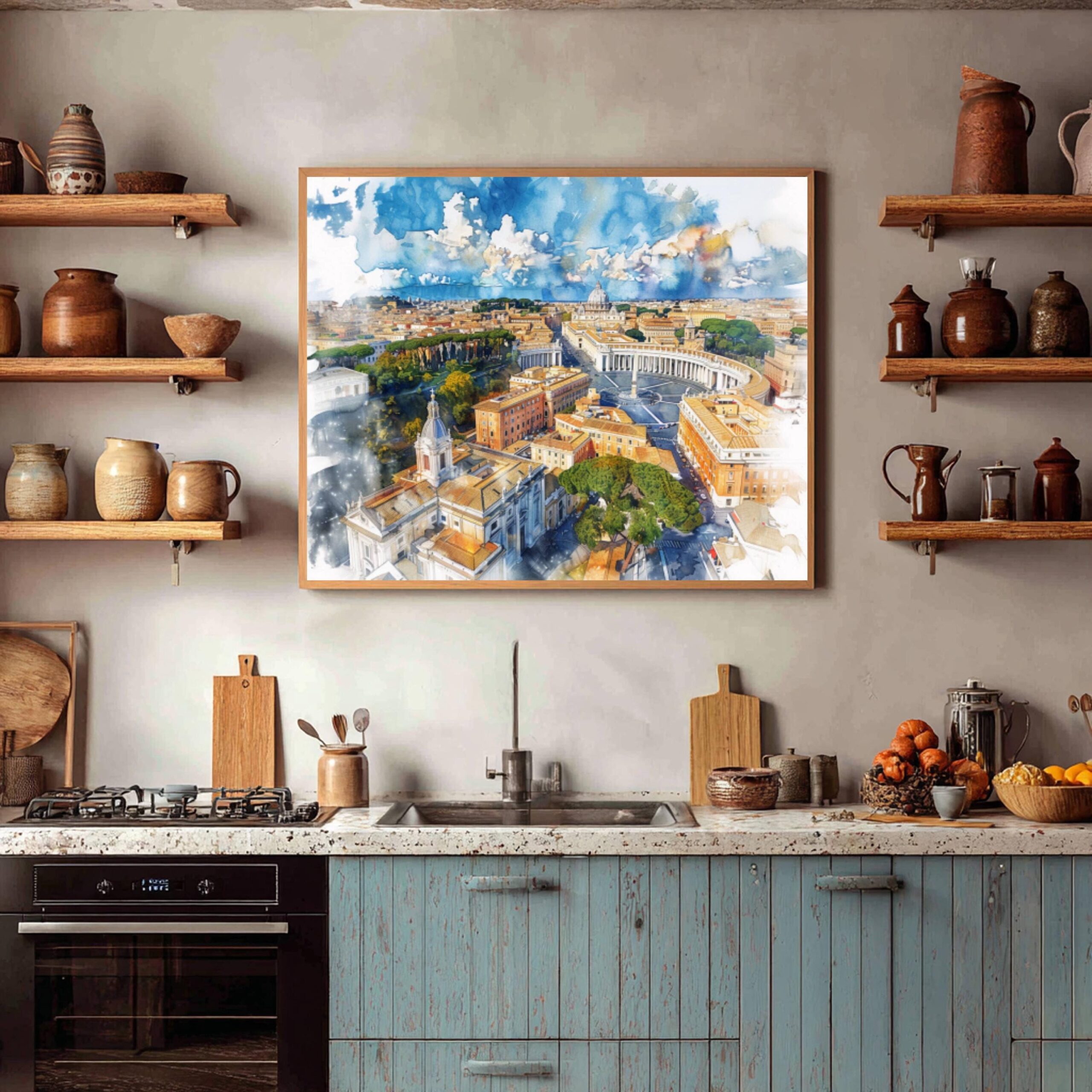 Vatican City Europe Watercolor Print: Travel Art Poster - Image 8