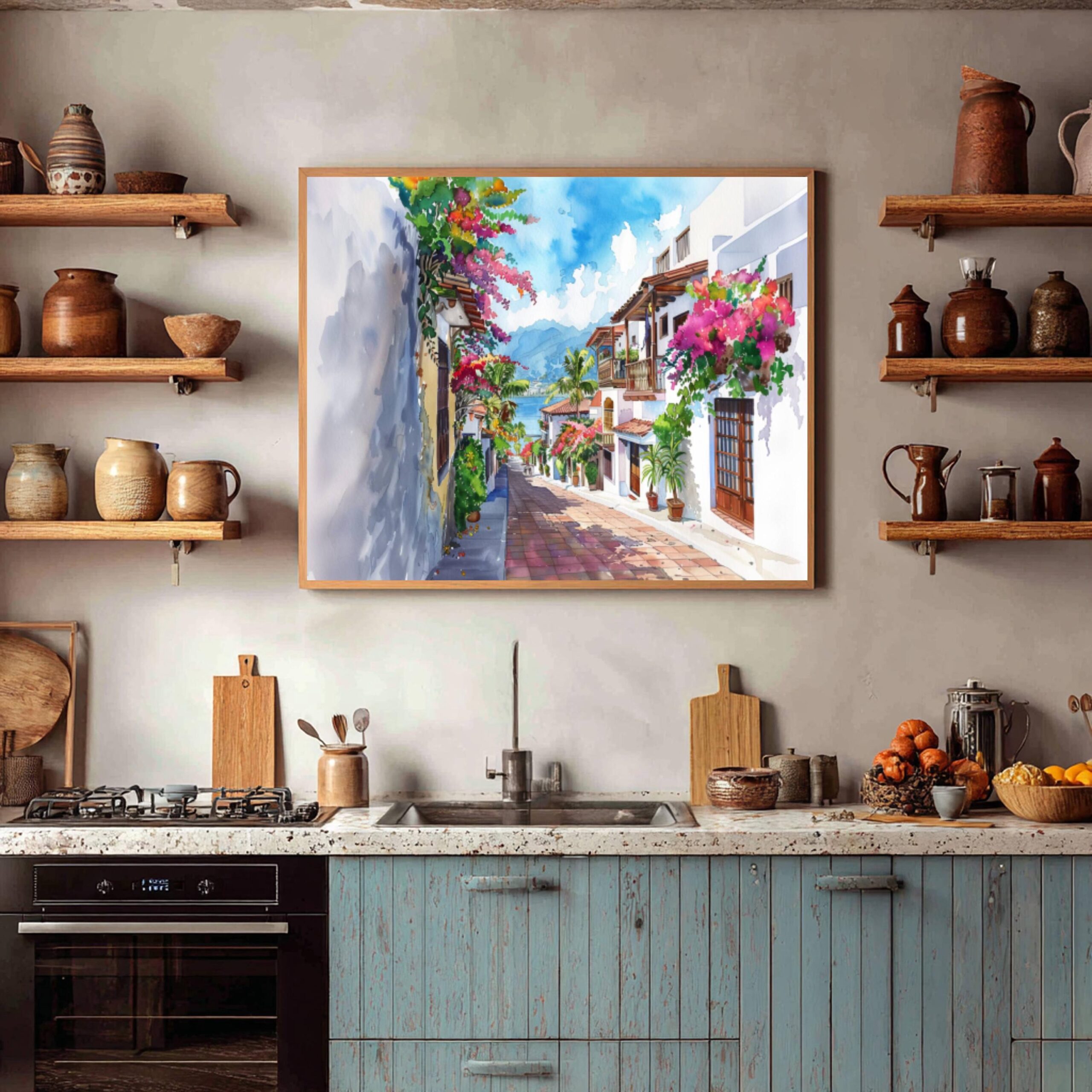 Puerto Vallarta Mexico North America Watercolor Print: Travel Art Poster - Image 8